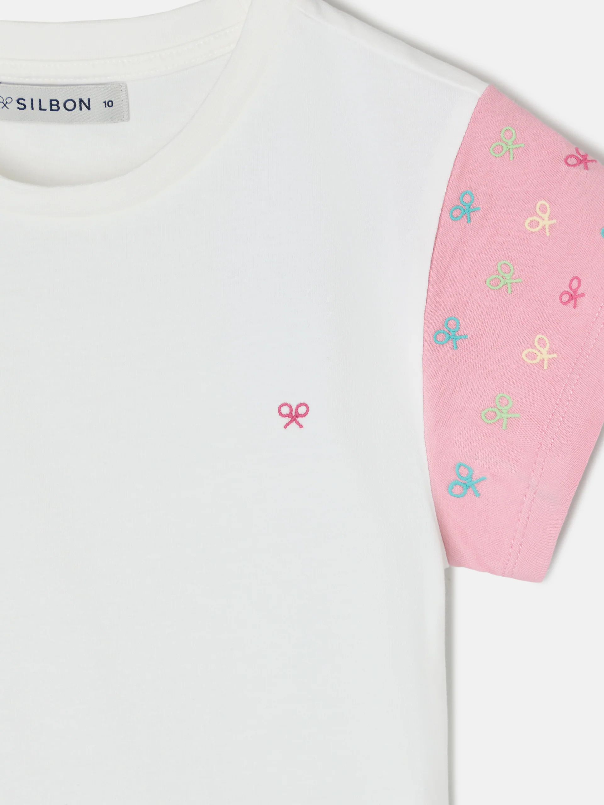 Camiseta girl mangas estampadas blanca - Image 2