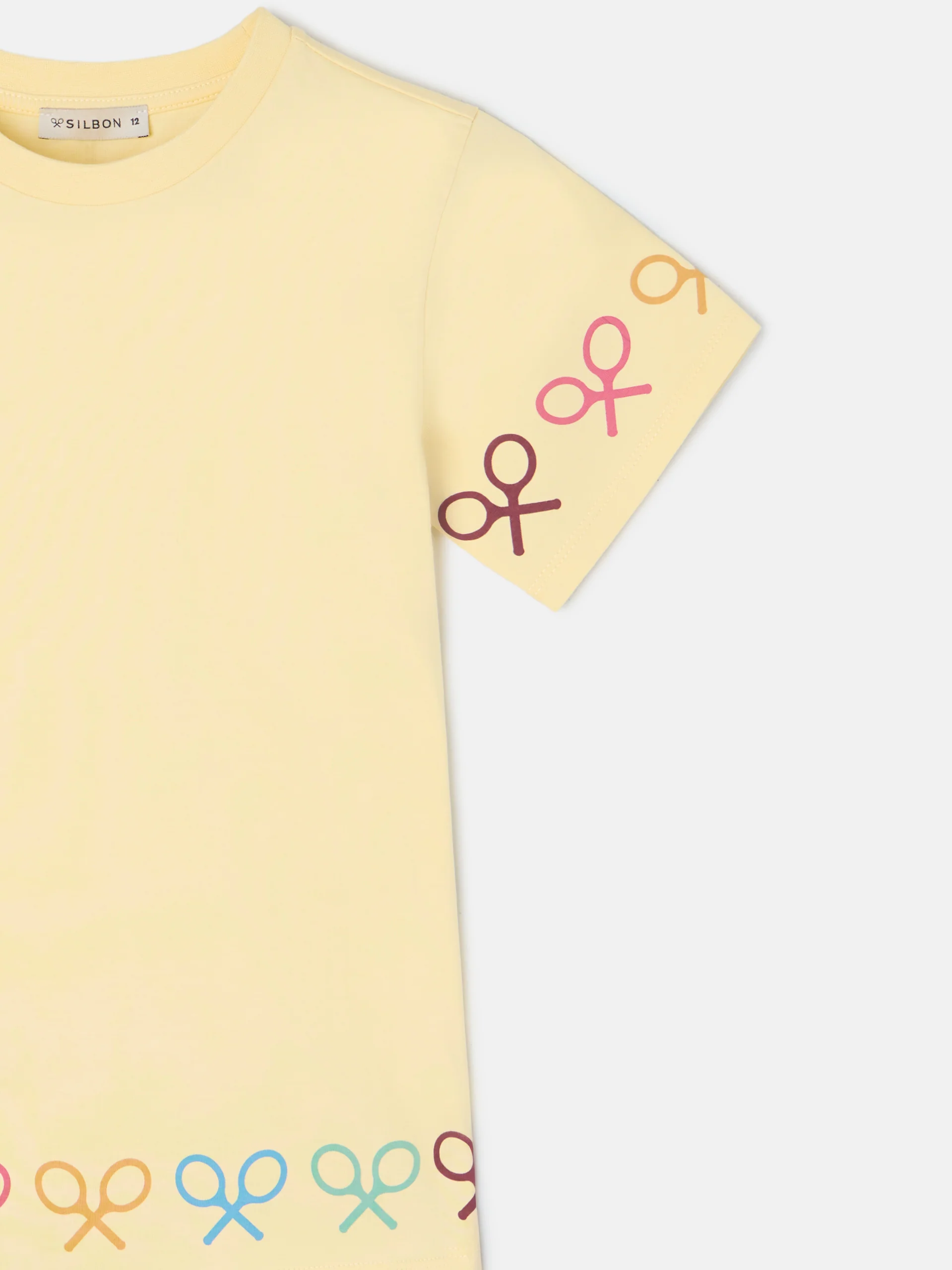 Camiseta girl raquetas multicolor amarilla - Image 7