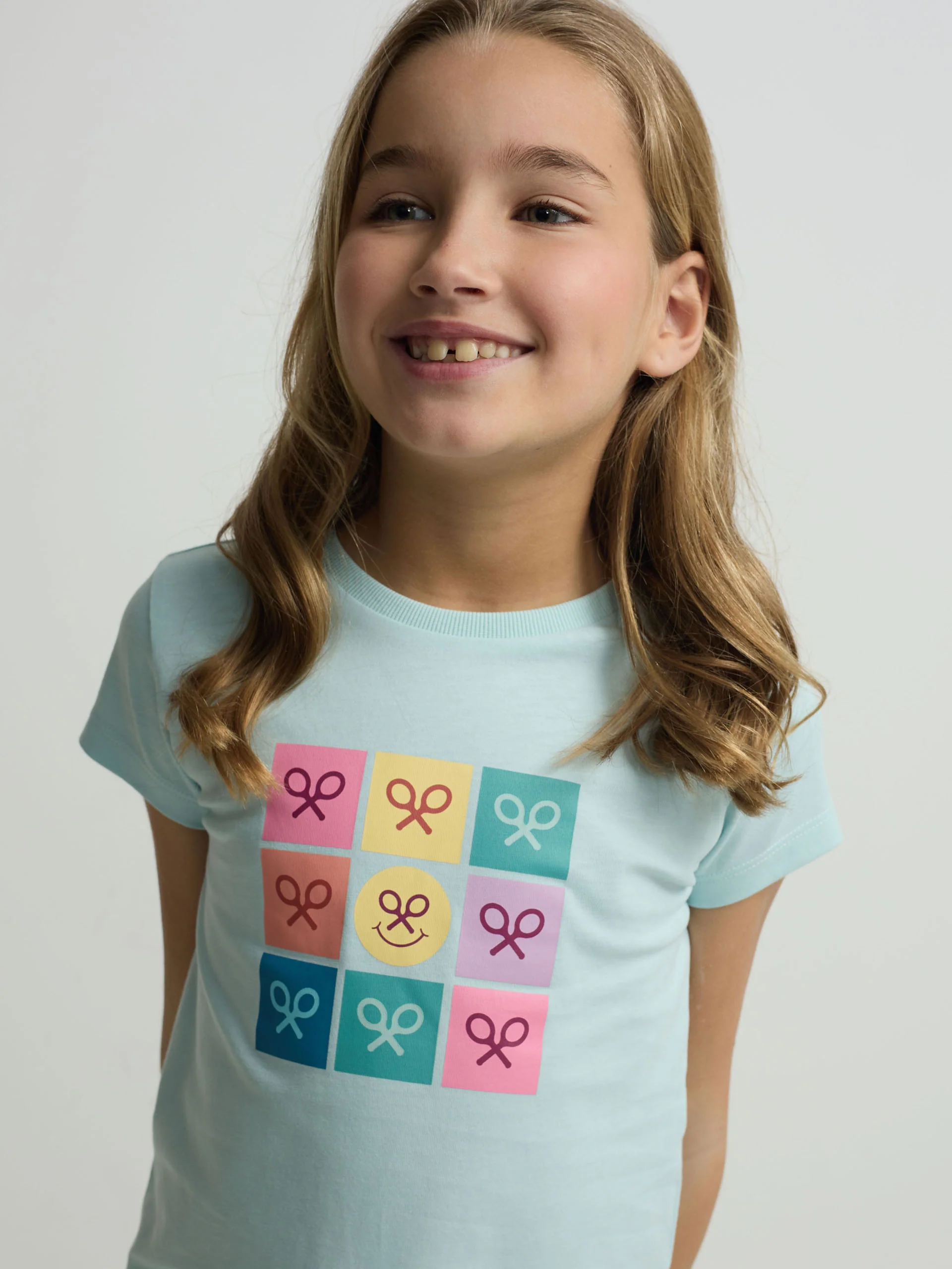 Camiseta girl raquetas multicolor azul - Image 3