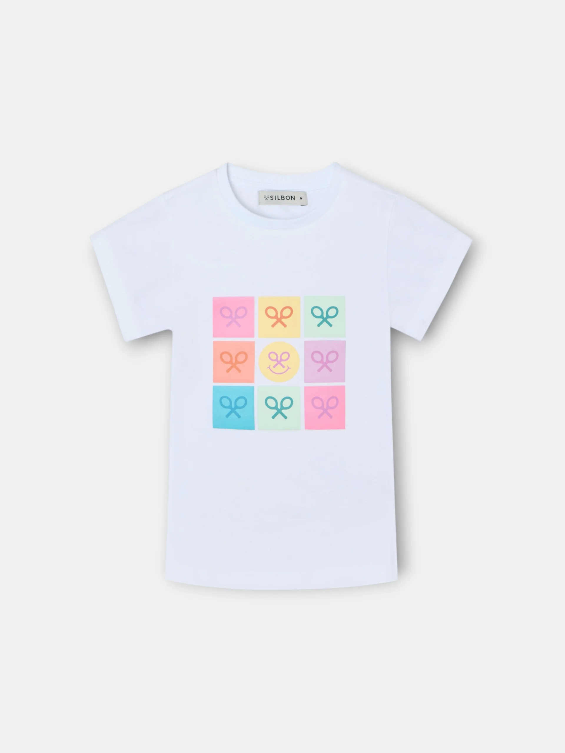 Camiseta girl raquetas smile blanca - Image 5