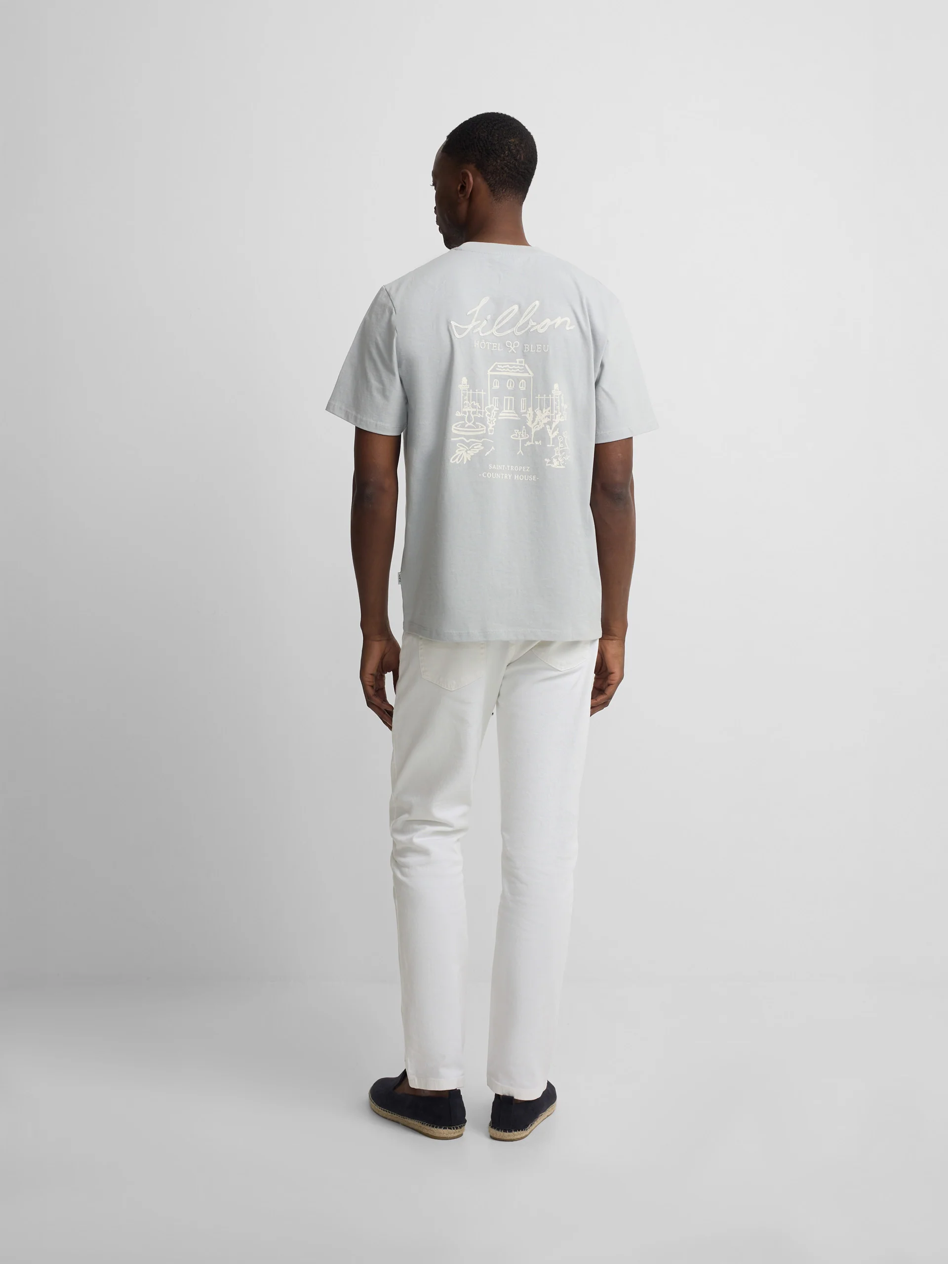 Camiseta hotel bleu gris azul - Image 7