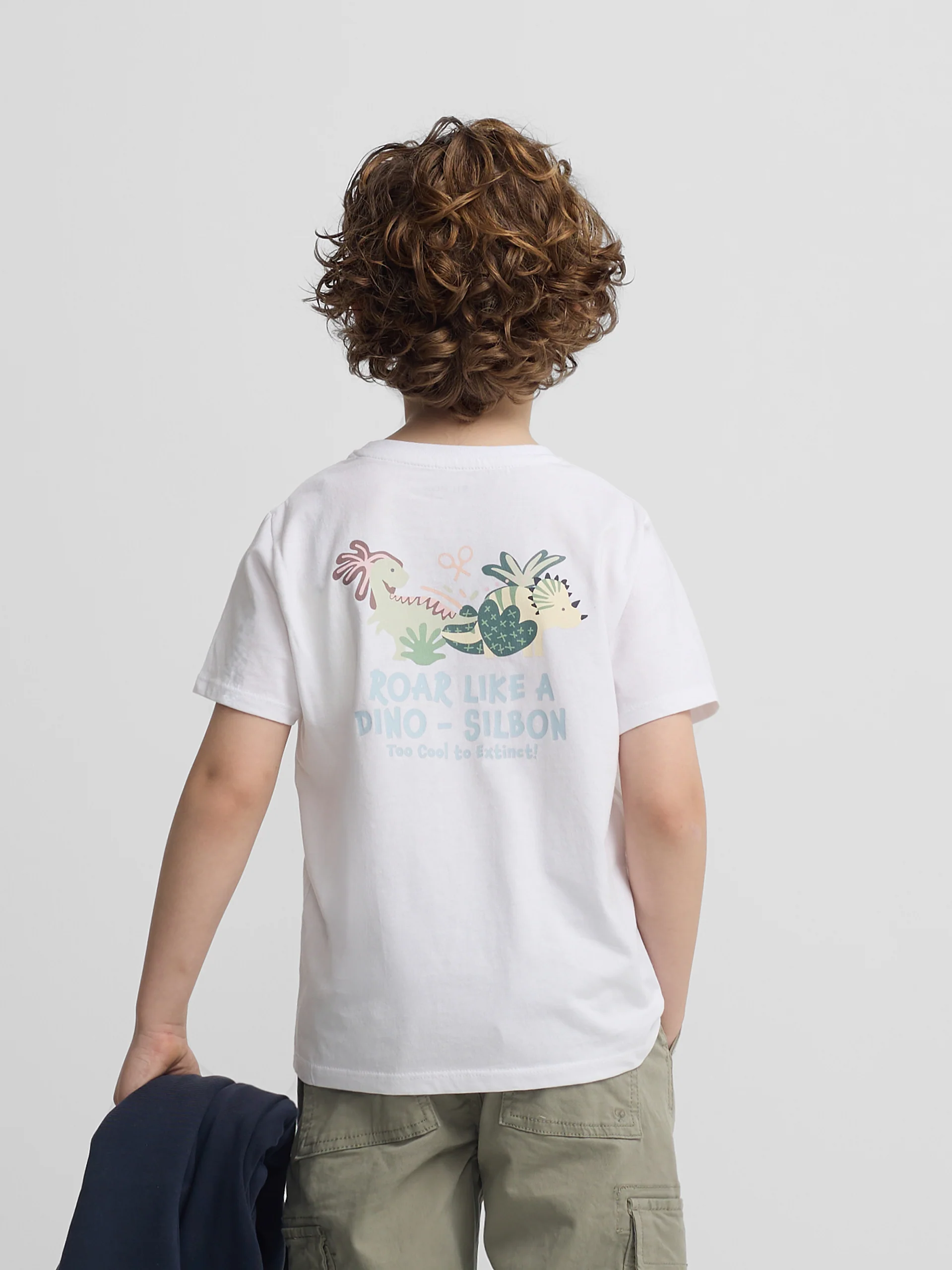Camiseta kids dino blanco