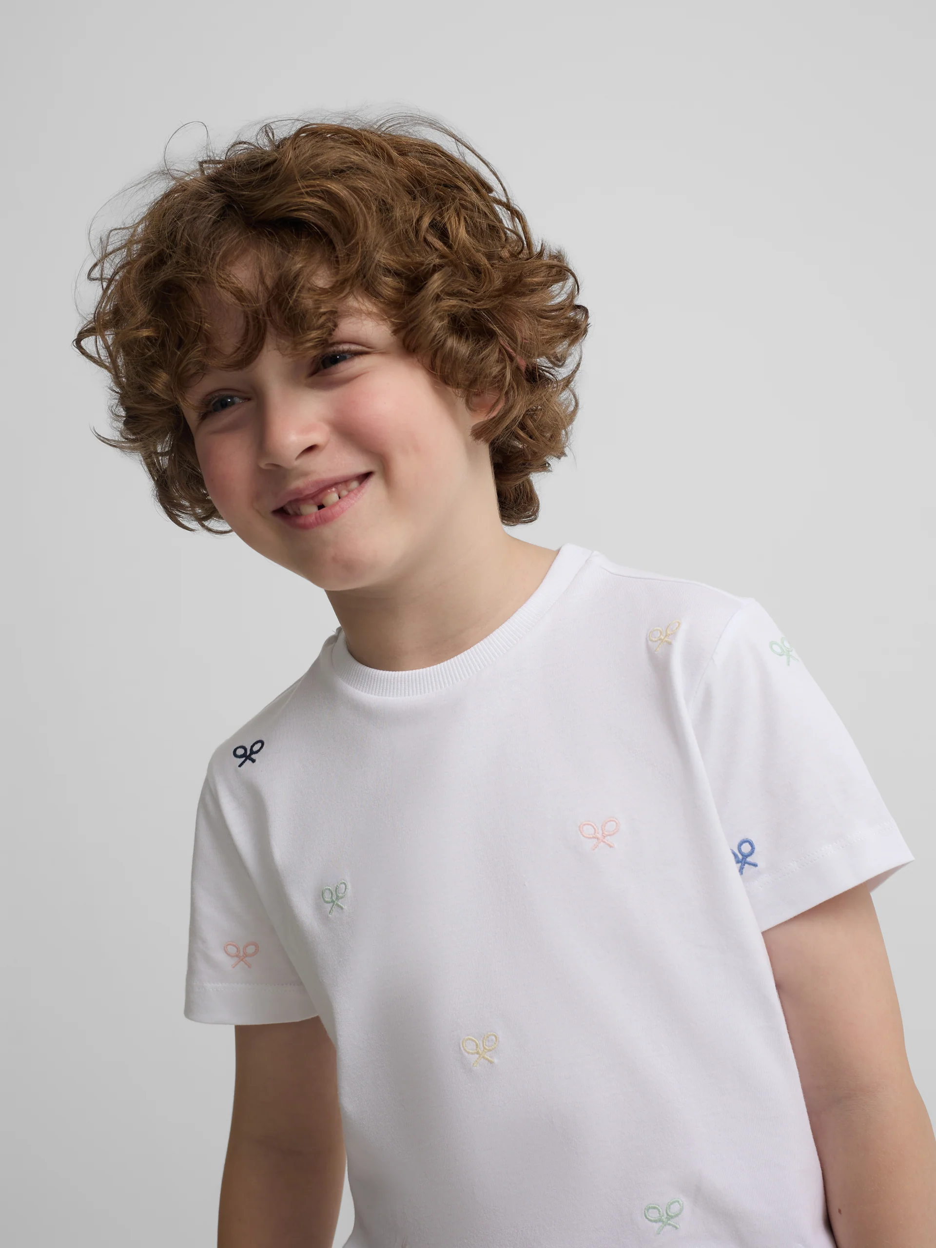 Camiseta kids multiraqueta colores blanco - Image 3