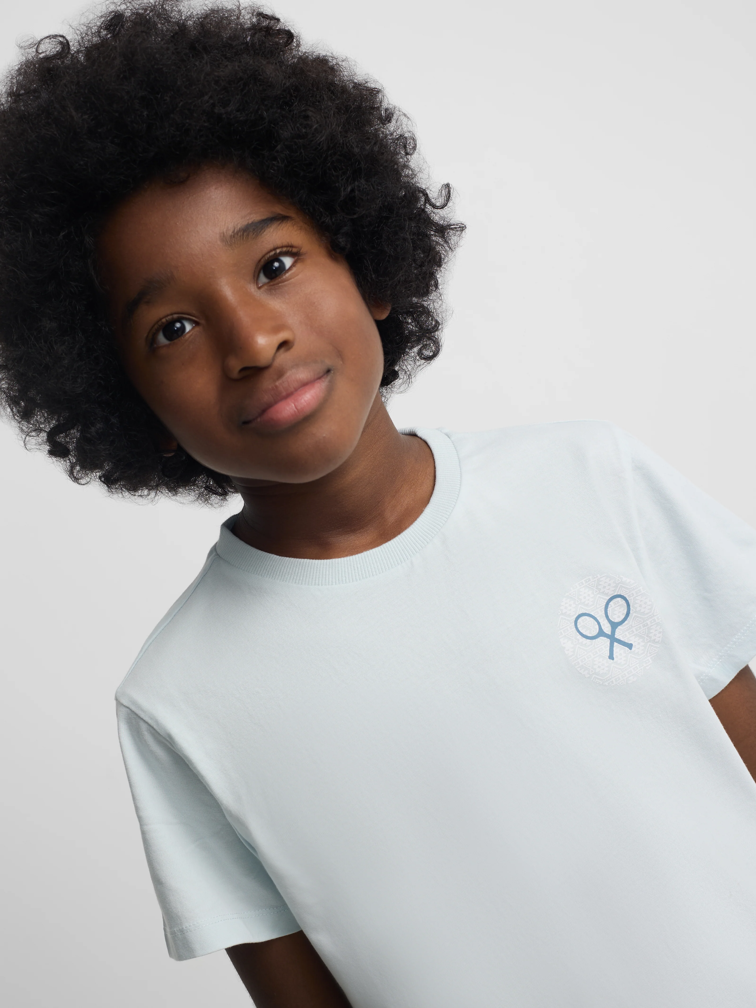 Camiseta kids raqueta etnica azul claro - Image 3