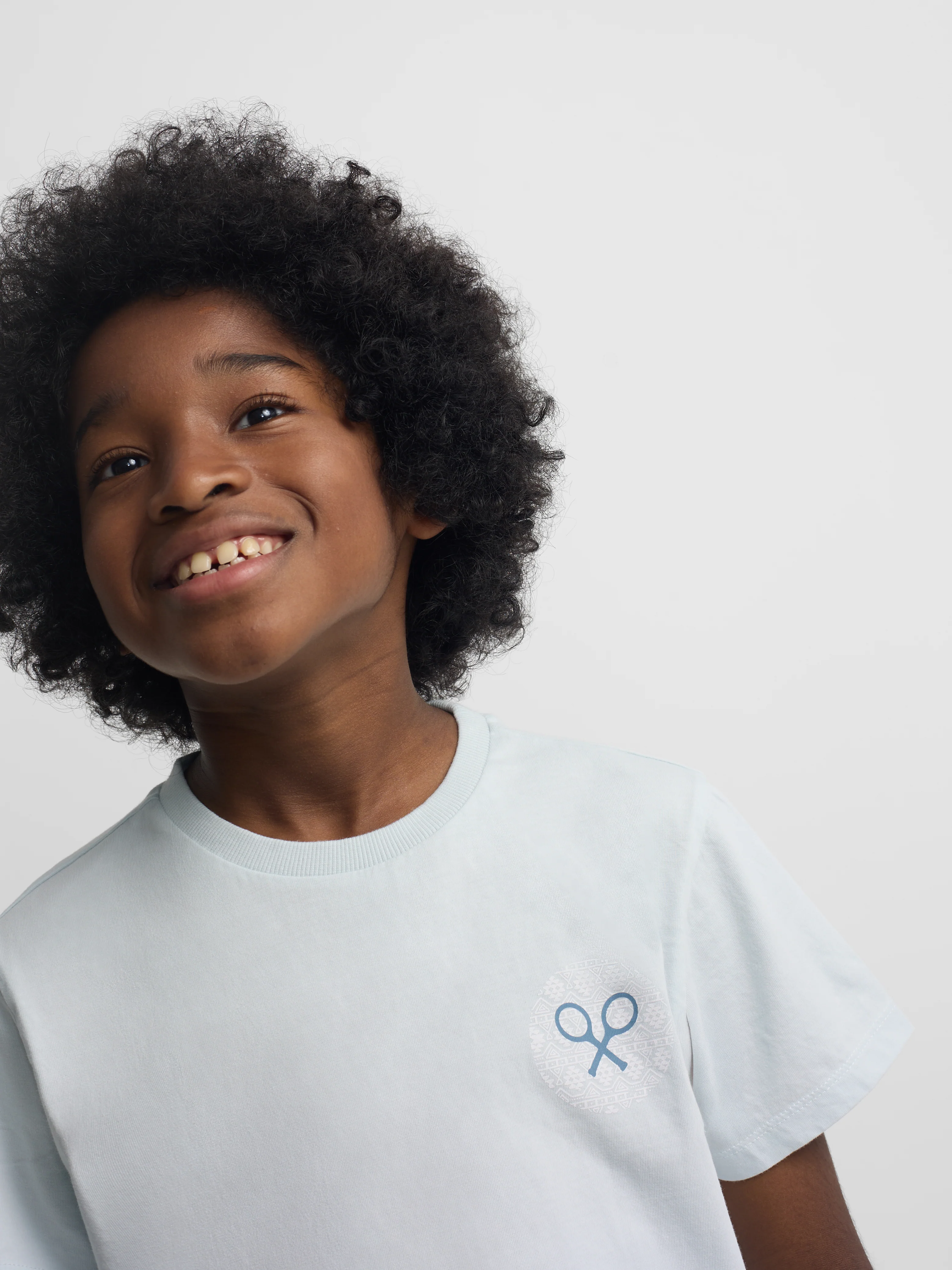 Camiseta kids raqueta etnica azul claro - Image 5