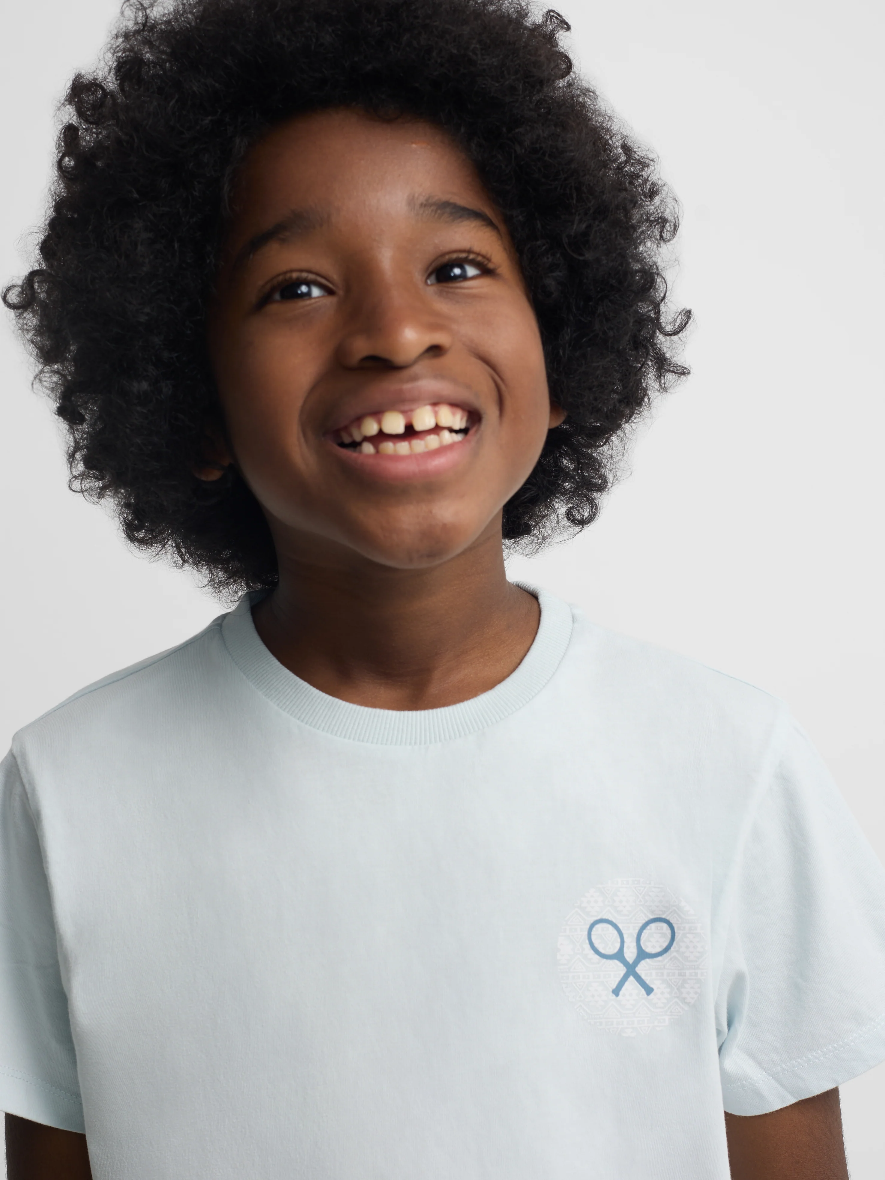 Camiseta kids raqueta etnica azul claro - Image 6