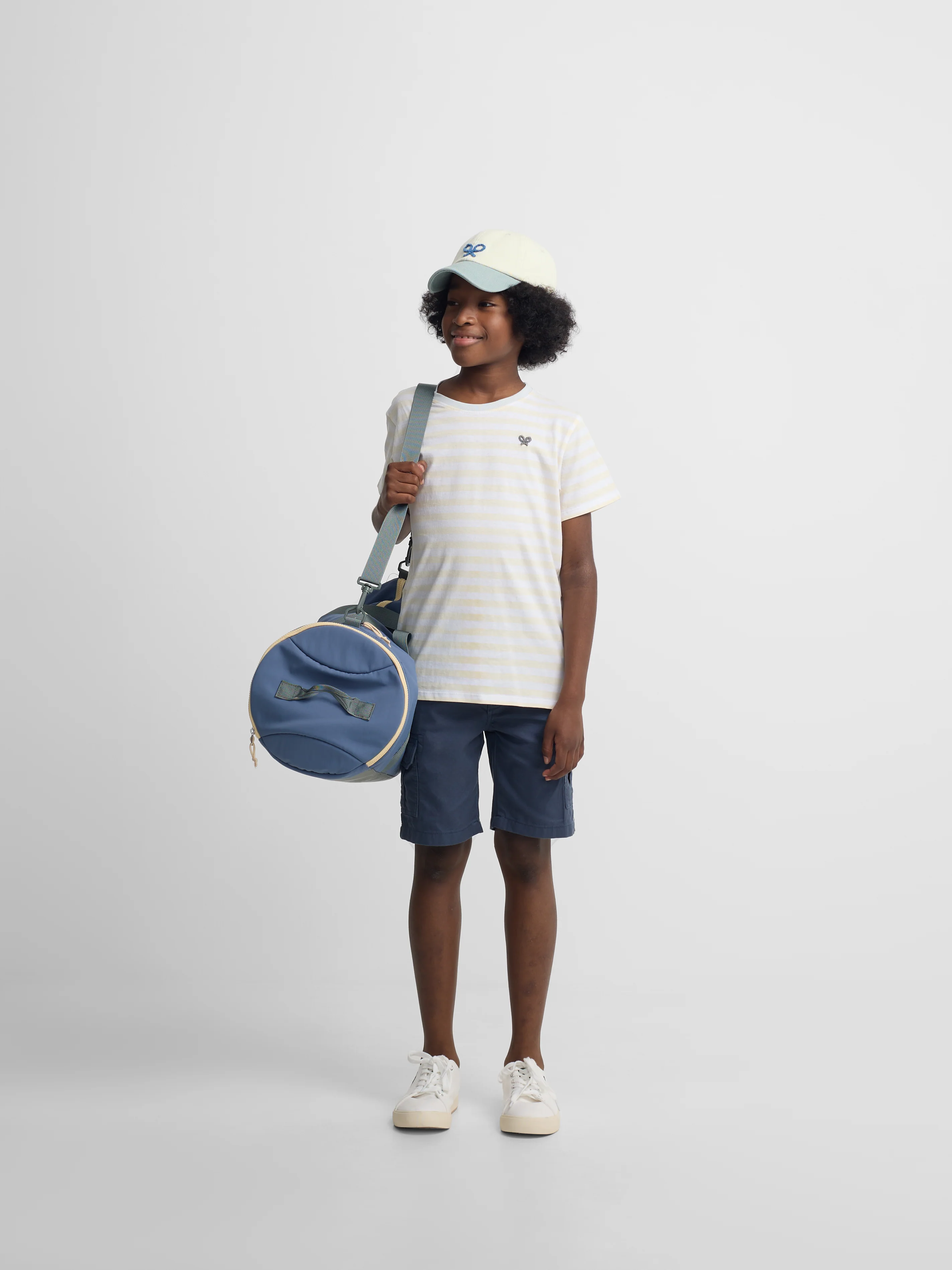 Camiseta kids ribete rayas finas amarillo - Image 4