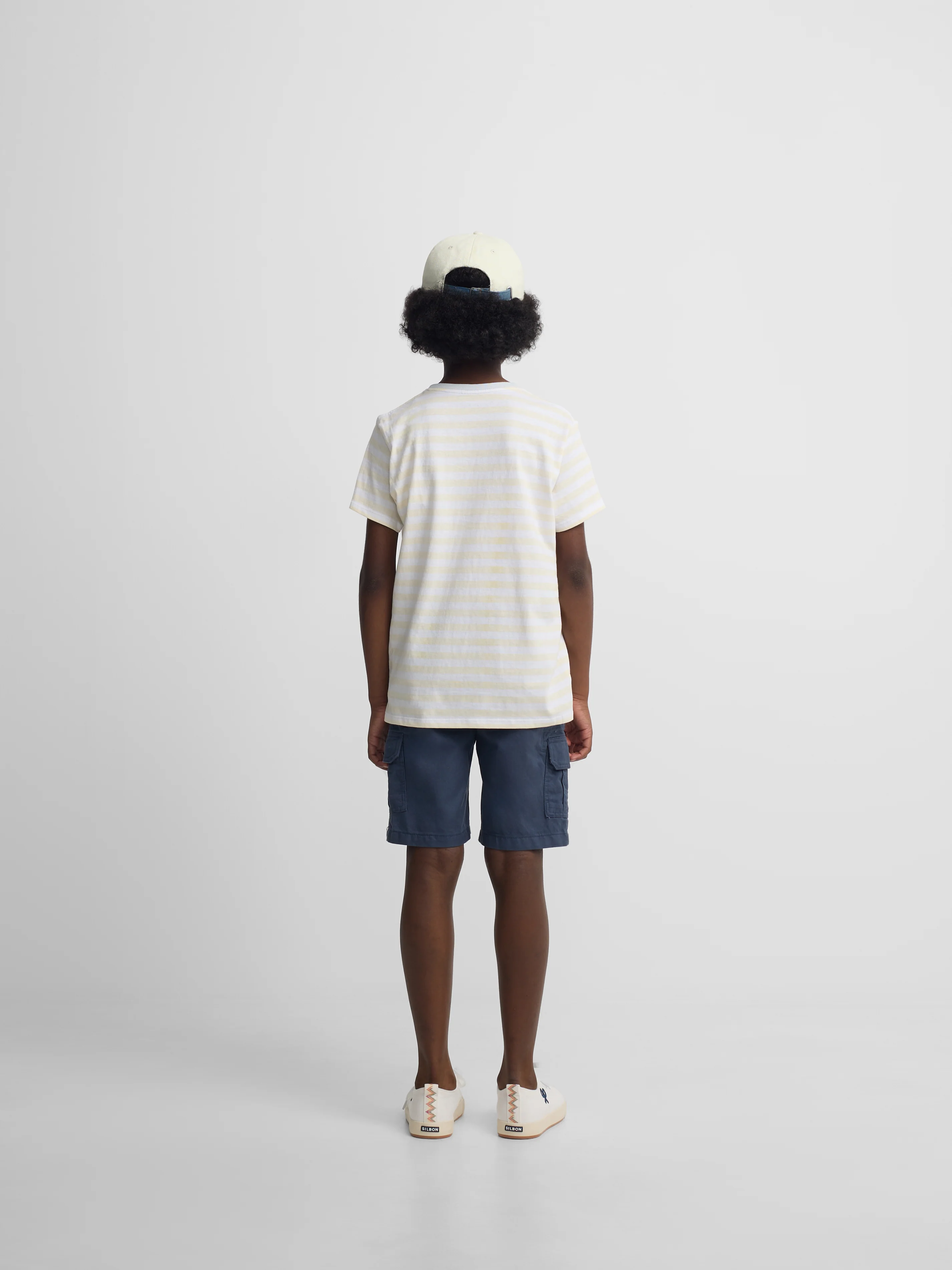 Camiseta kids ribete rayas finas amarillo - Image 5
