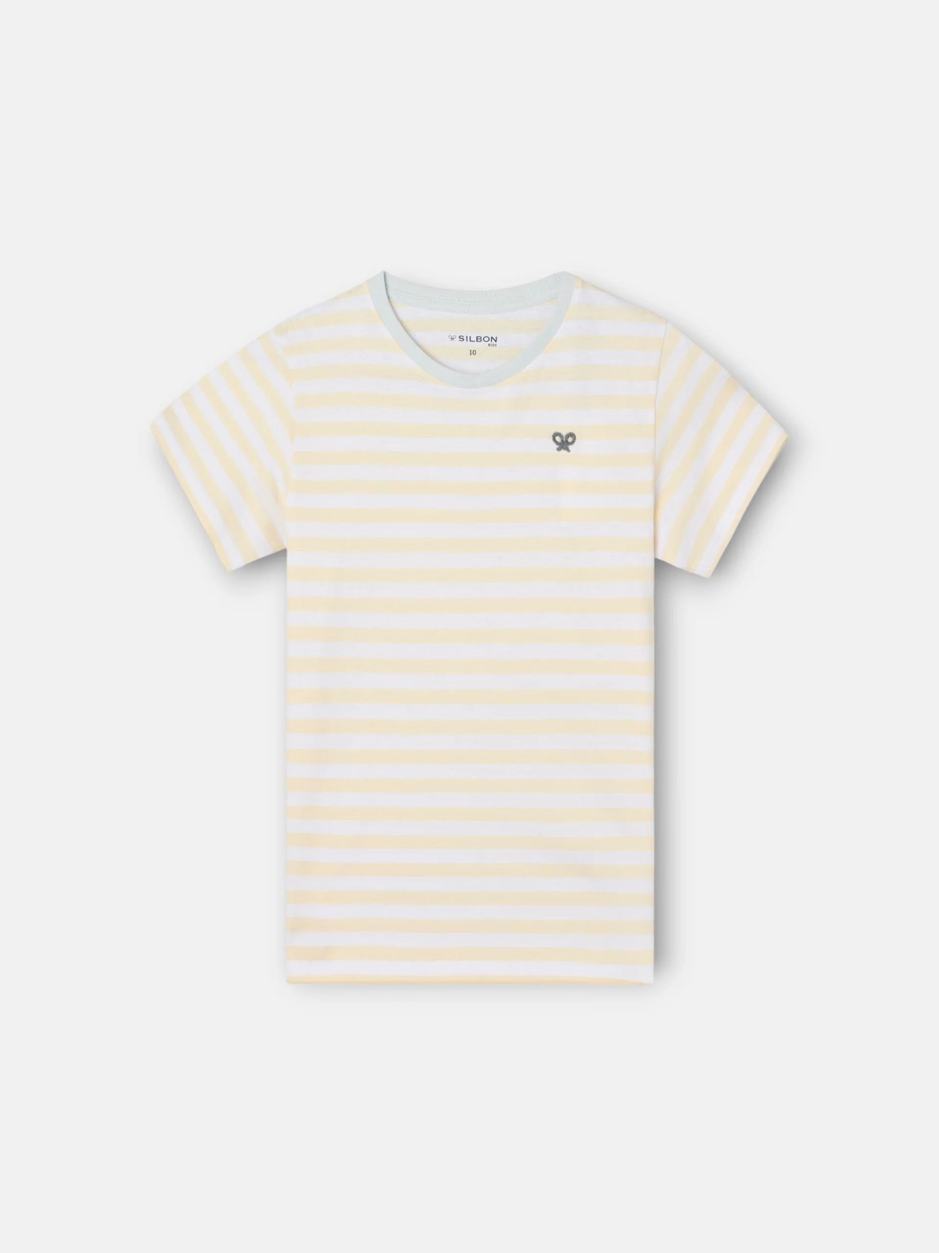 Camiseta kids ribete rayas finas amarillo - Image 6