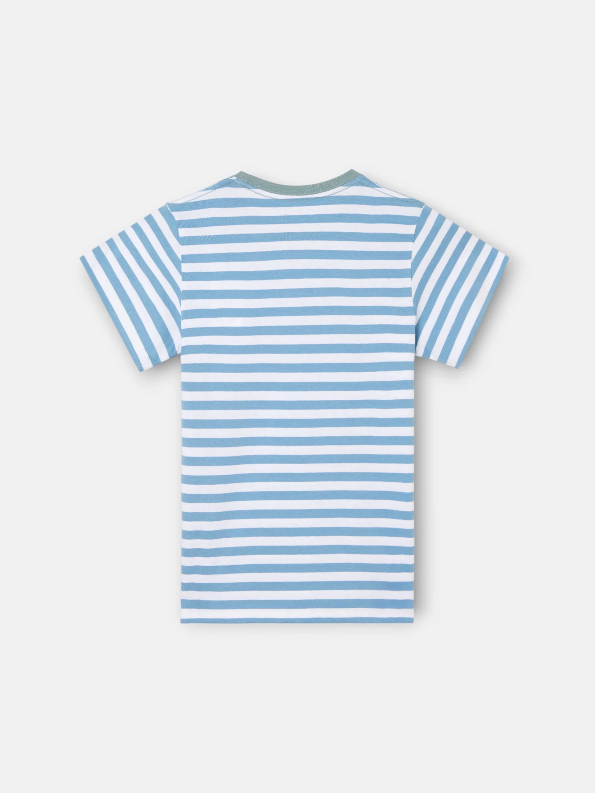 Camiseta kids ribete rayas finas azul - Image 7