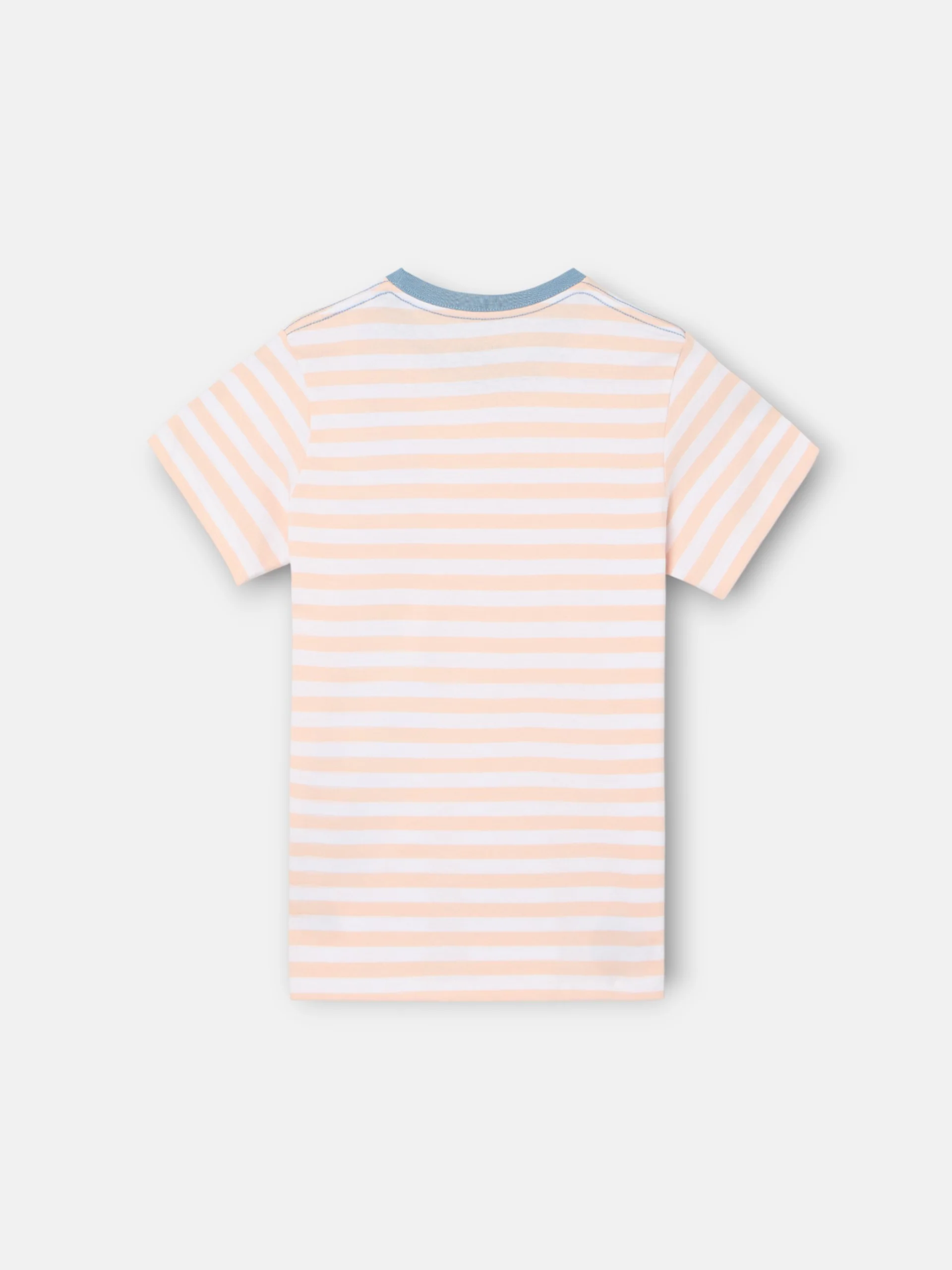 Camiseta kids ribete rayas finas coral - Image 8