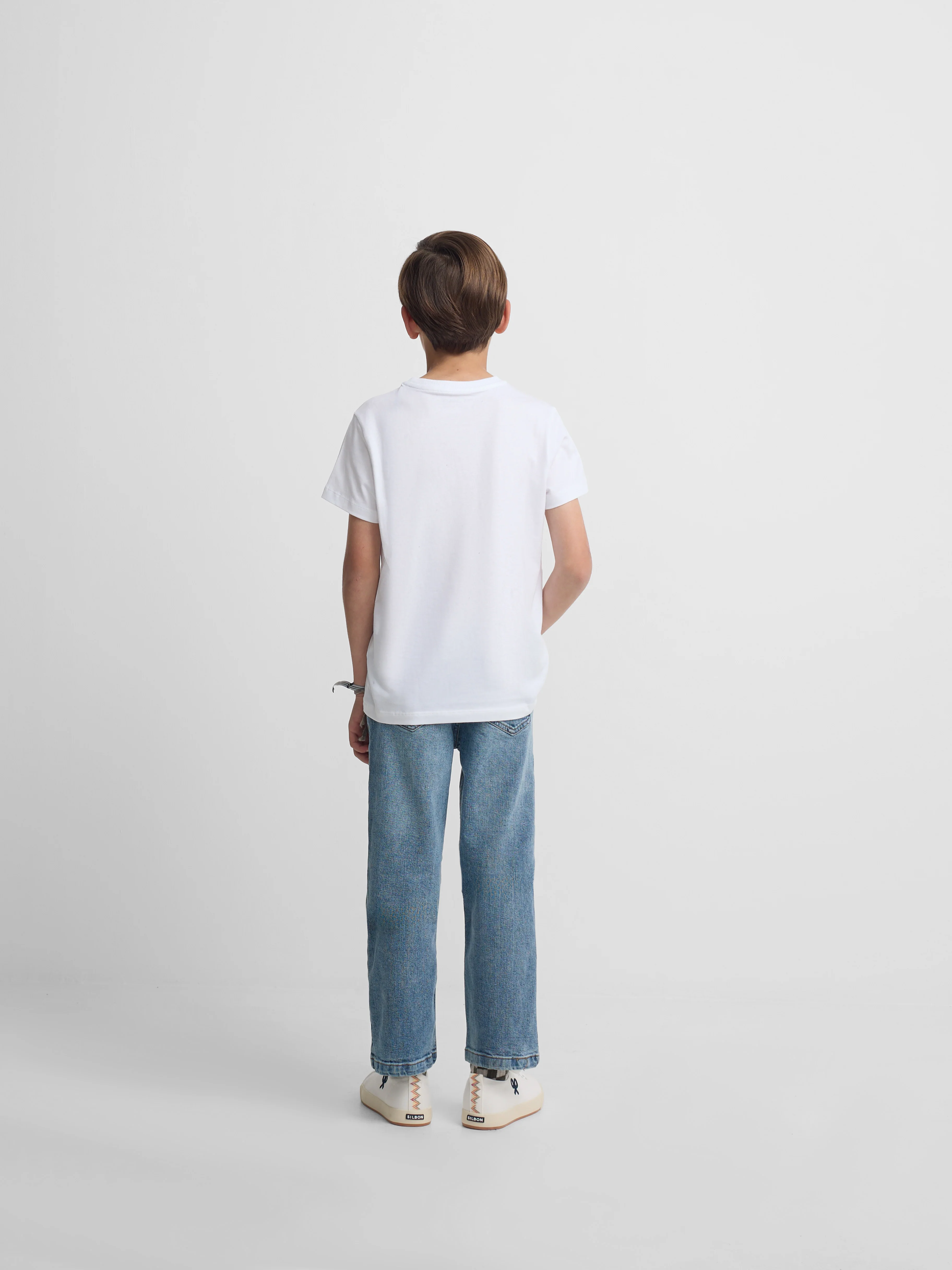 Camiseta kids Silbon raqueta media multicolor blanco - Image 6