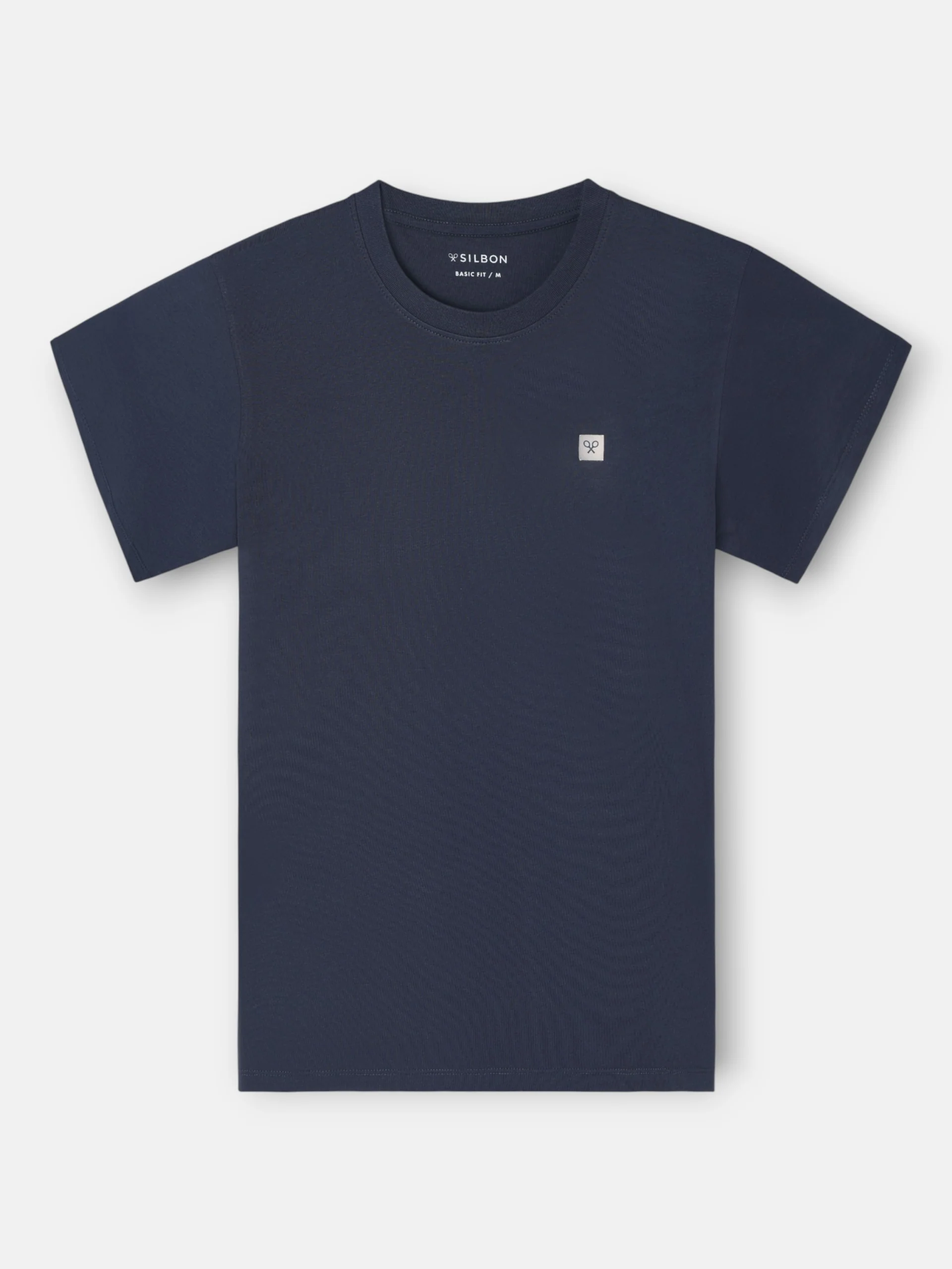 Camiseta lisa minilogo parche azul marino - Image 5