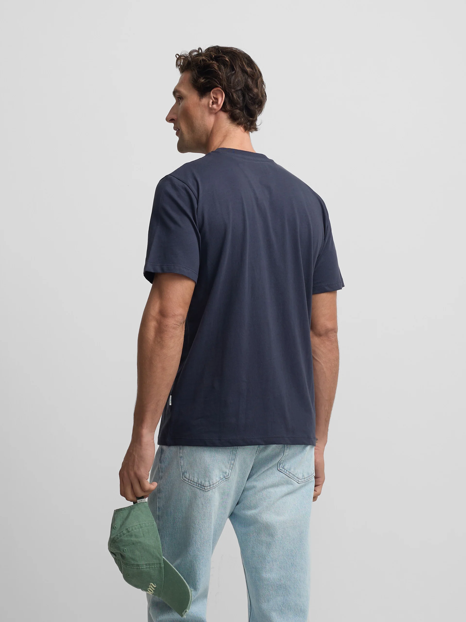 Camiseta lisa minilogo parche azul marino - Image 7