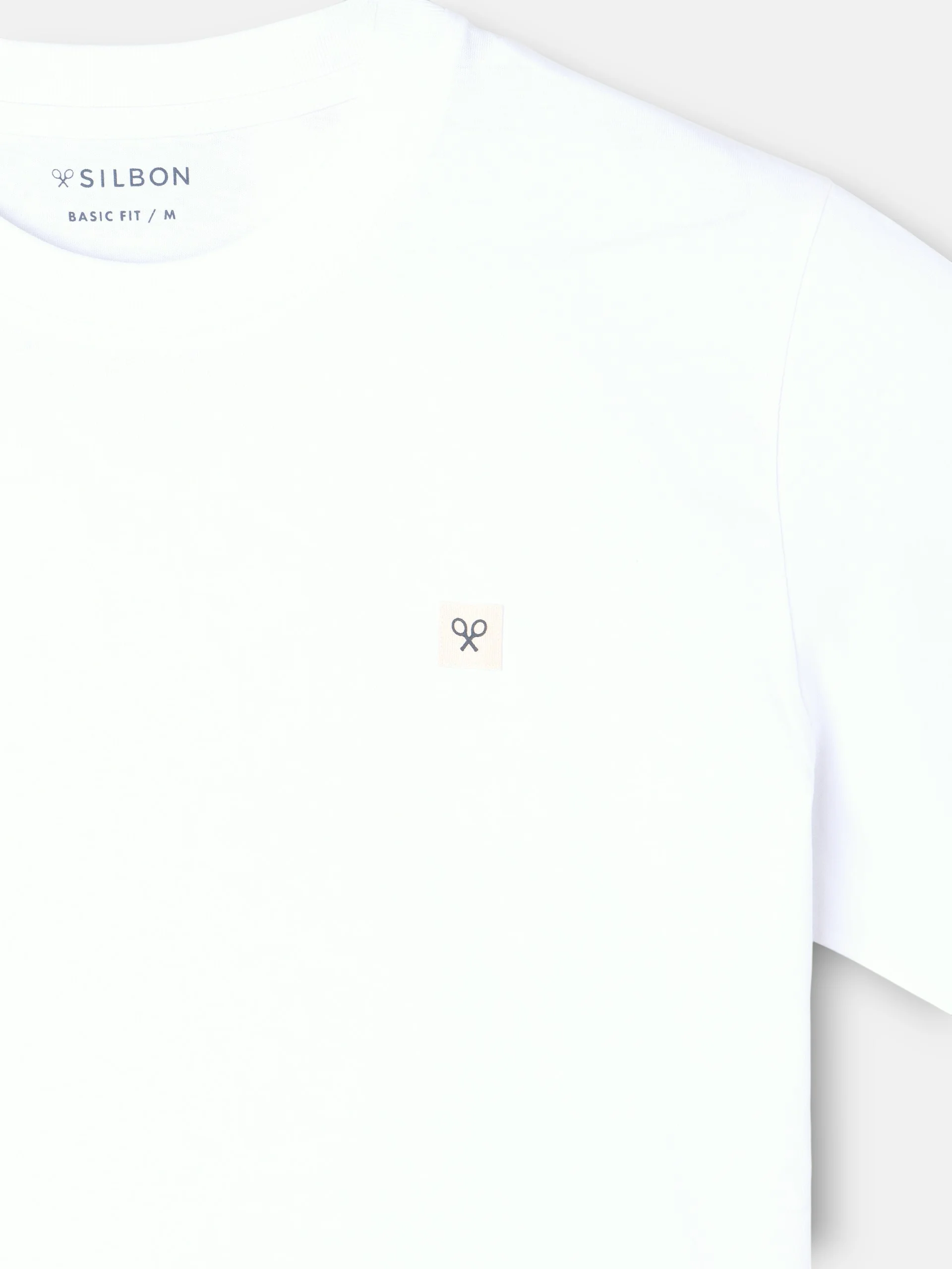 Camiseta lisa minilogo parche blanca - Image 2