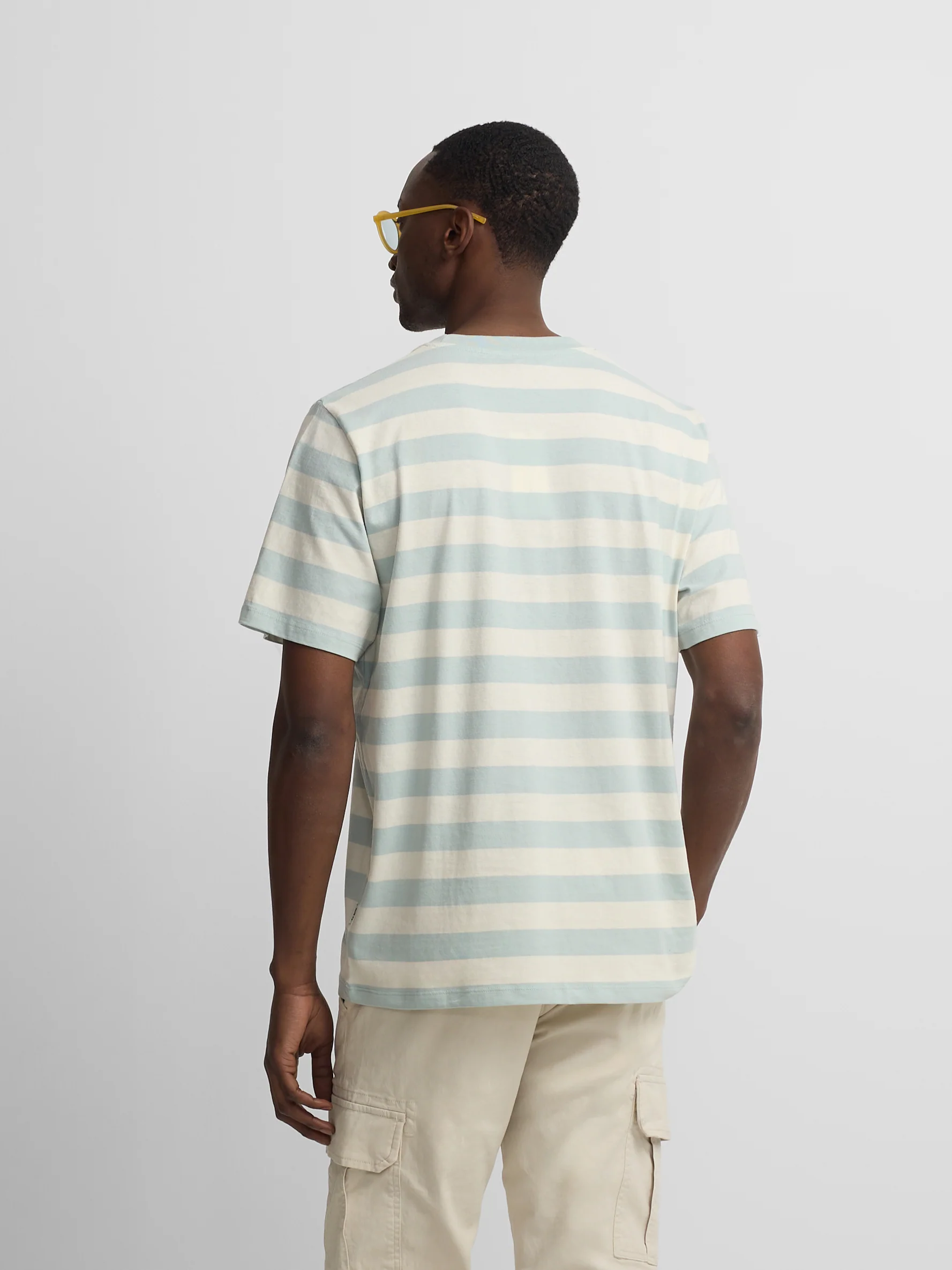 Camiseta minilogo rayas aguamarina - Image 6