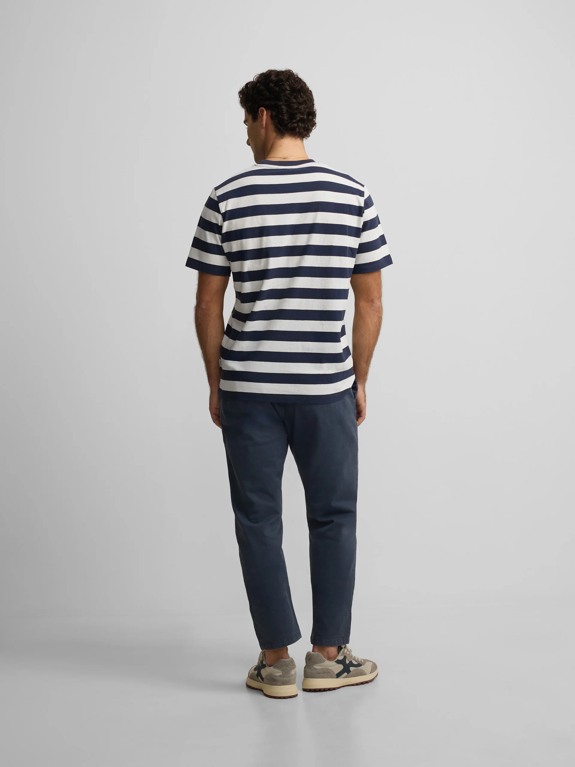 Camiseta minilogo rayas azul marino - Image 8