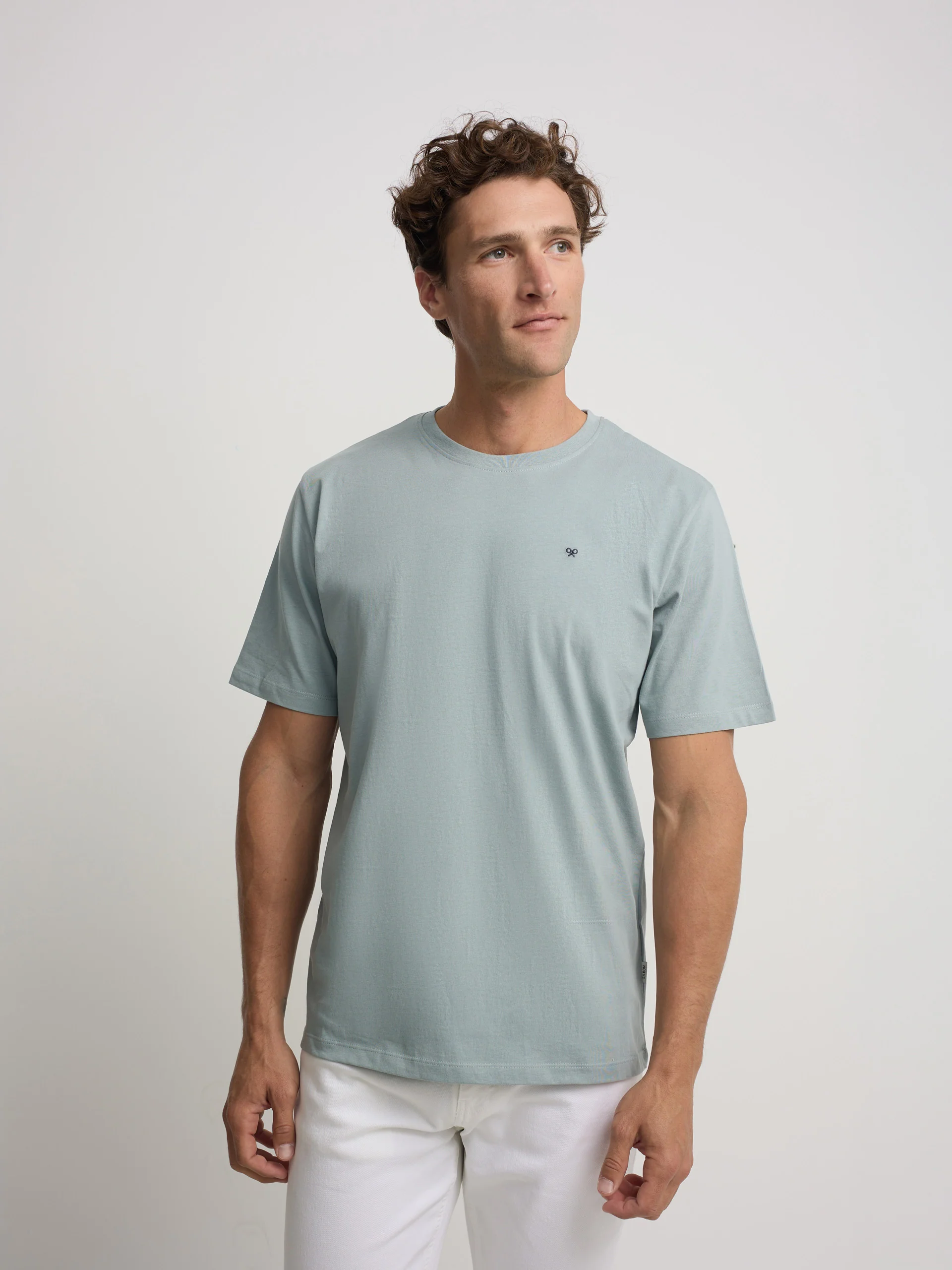 Camiseta minilogo verde gris - Image 3