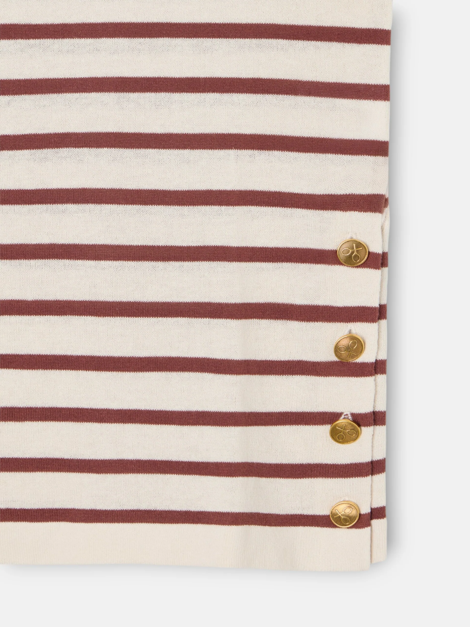 Camiseta punto rayas marrones - Image 2