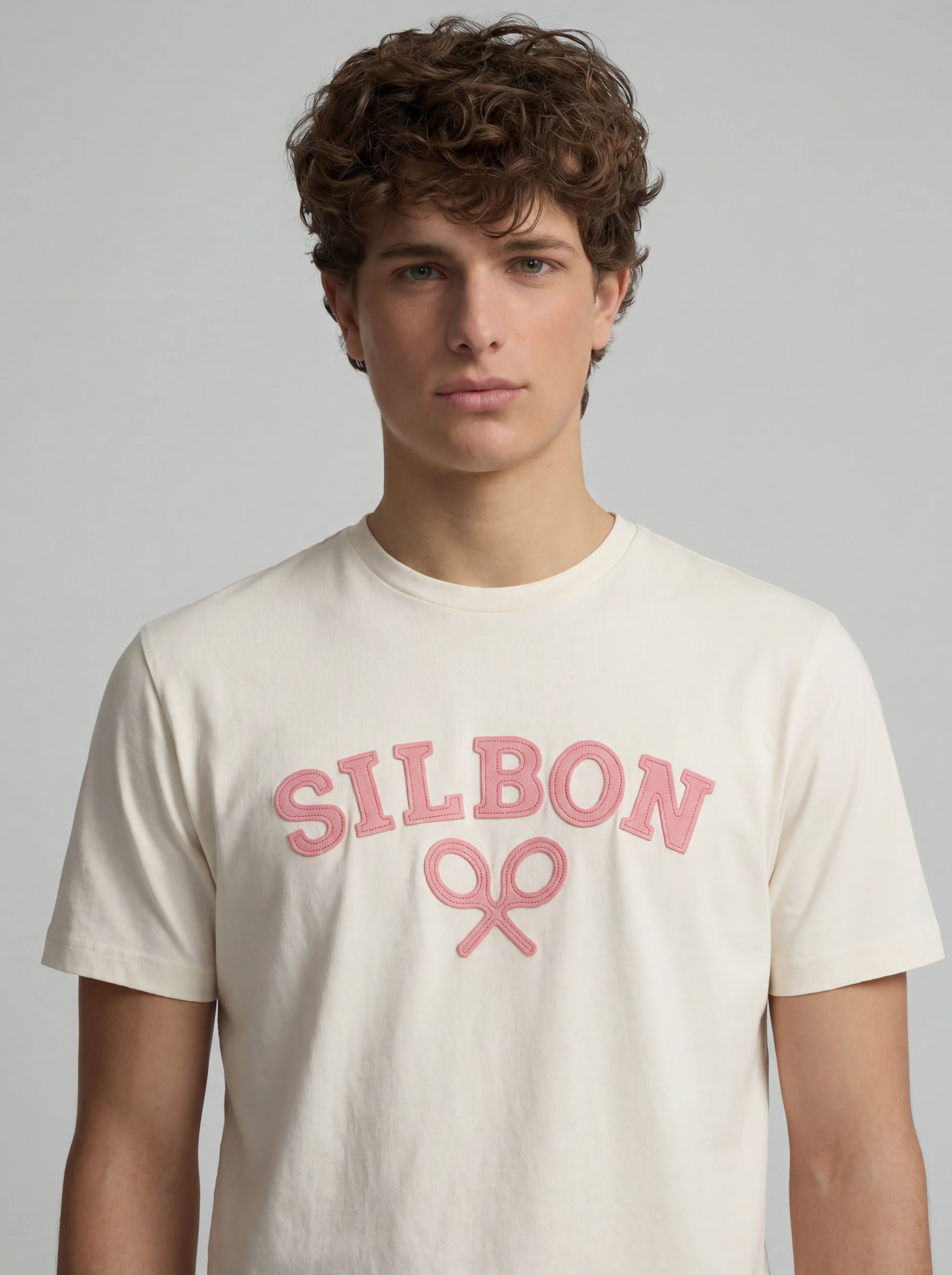 Camiseta raqueta media crema - Image 3