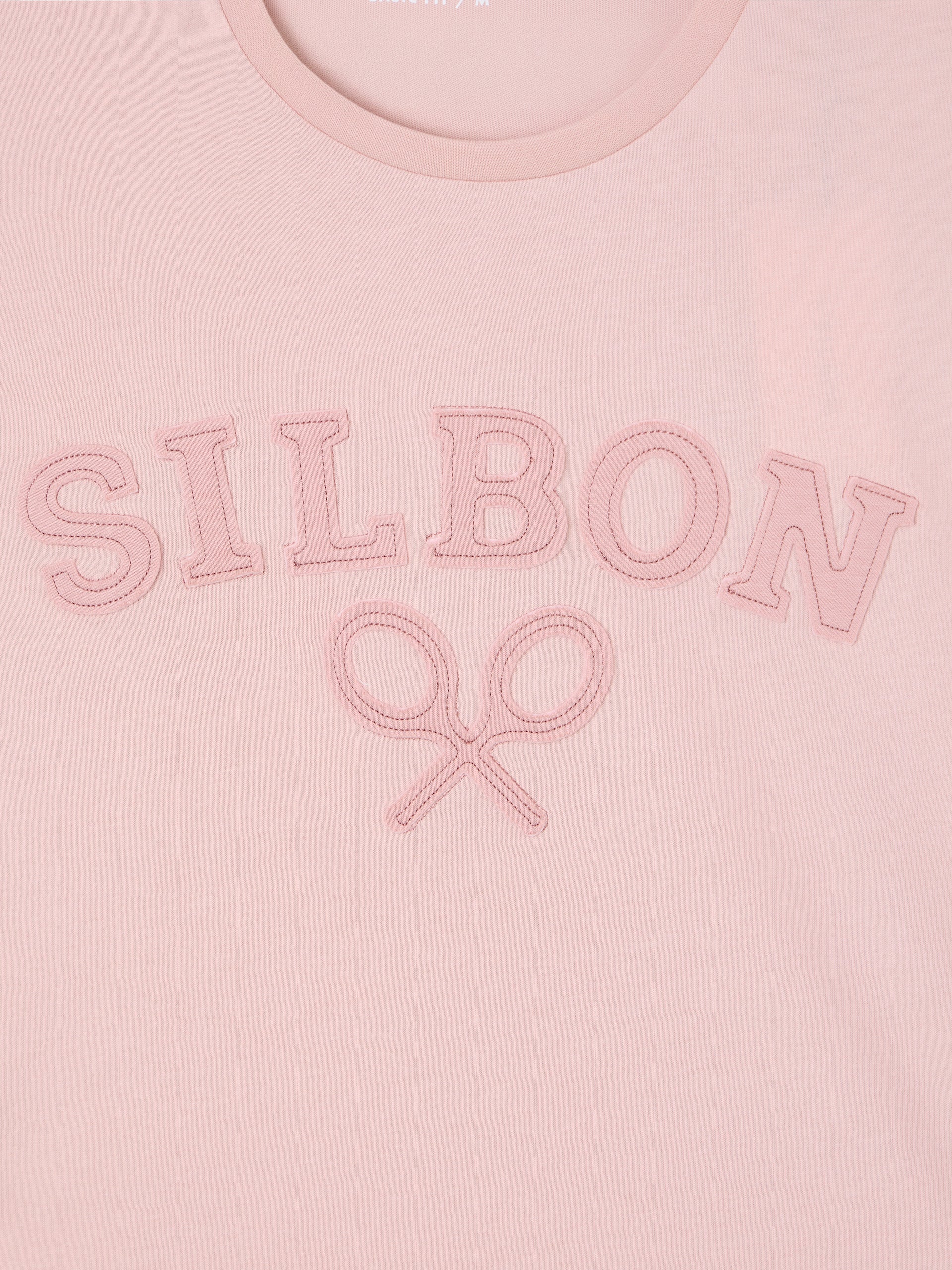 Camiseta raqueta media rosa - Image 2