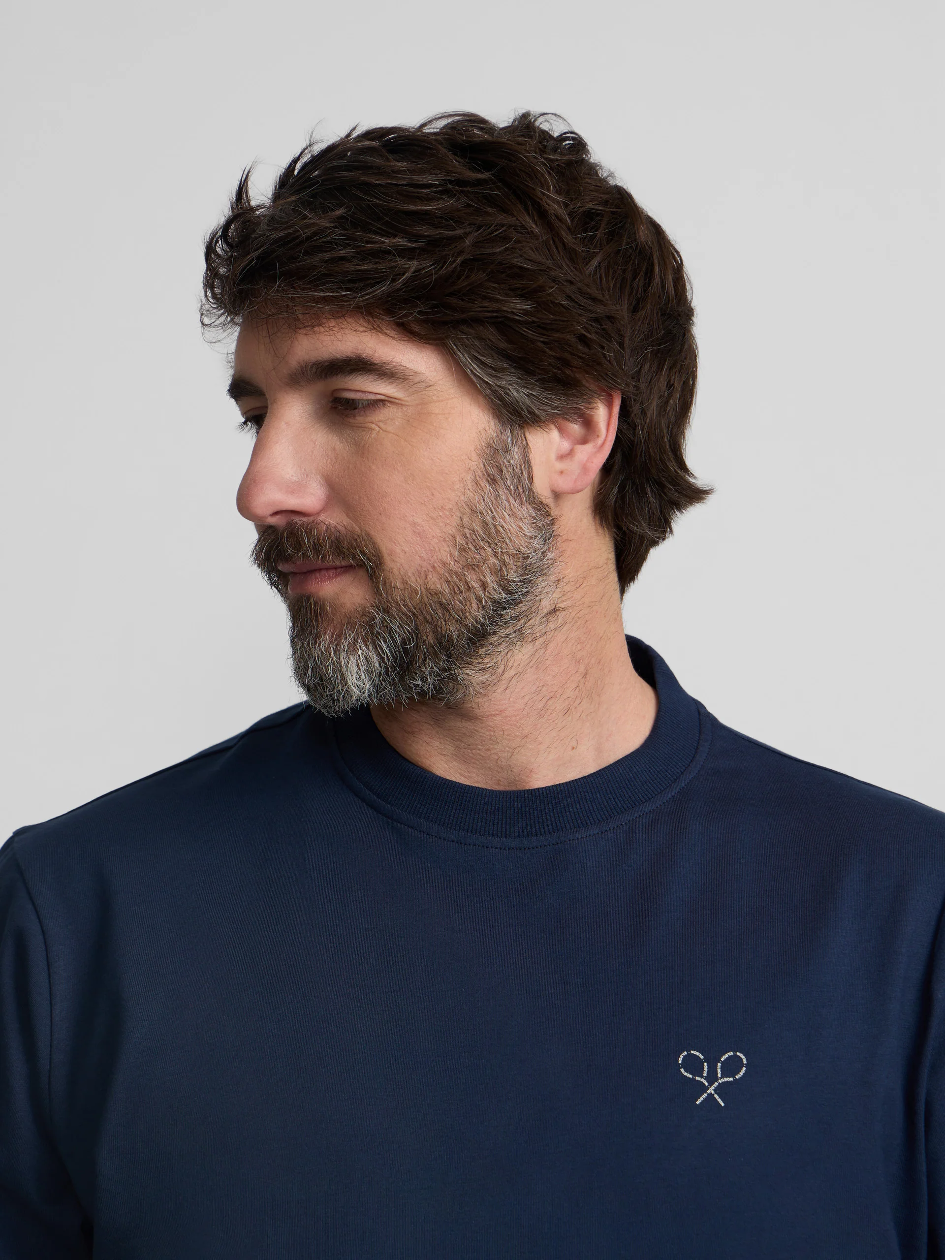 Camiseta raquetas lettering azul marino - Image 10