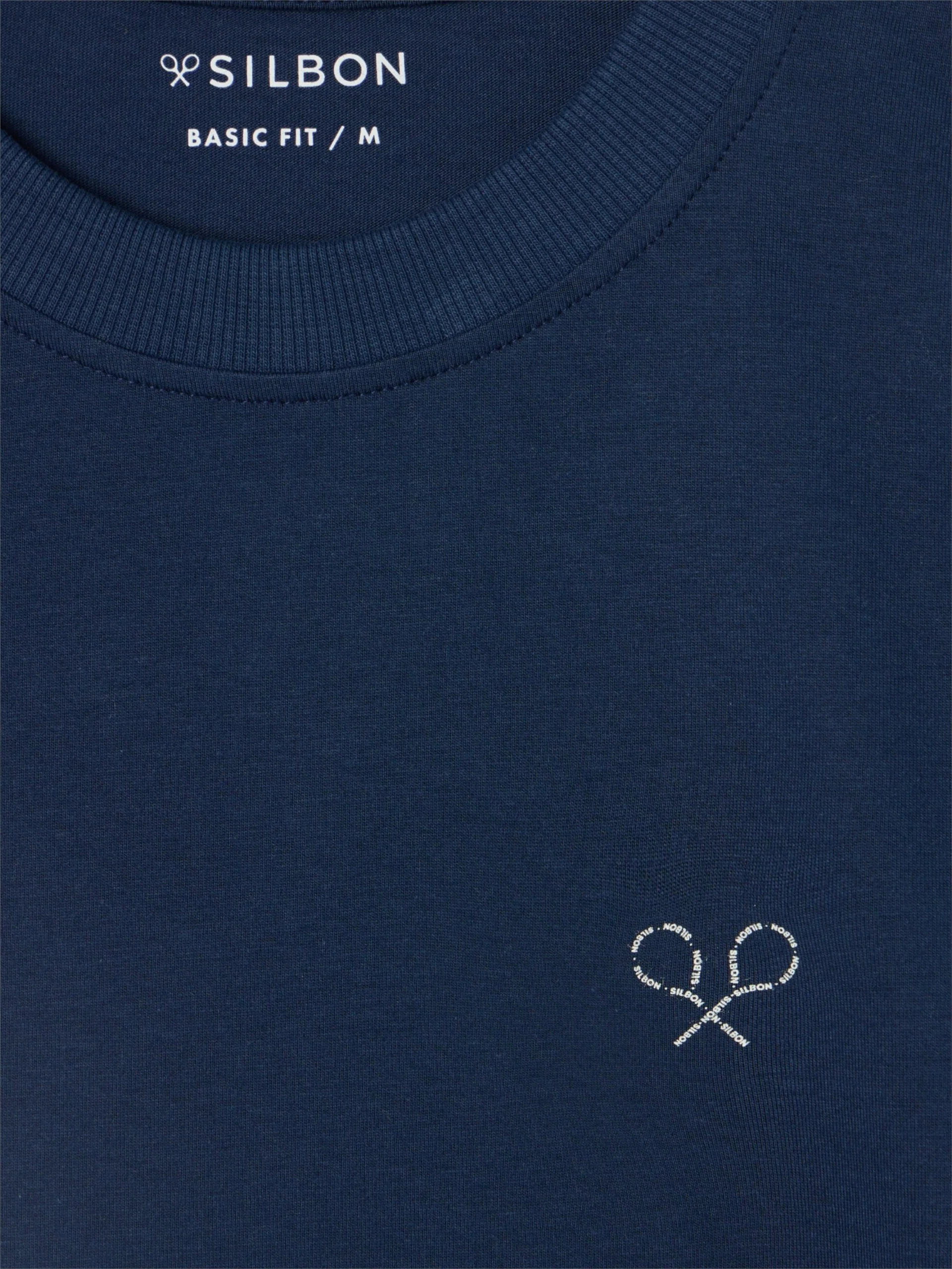 Camiseta raquetas lettering azul marino - Image 2