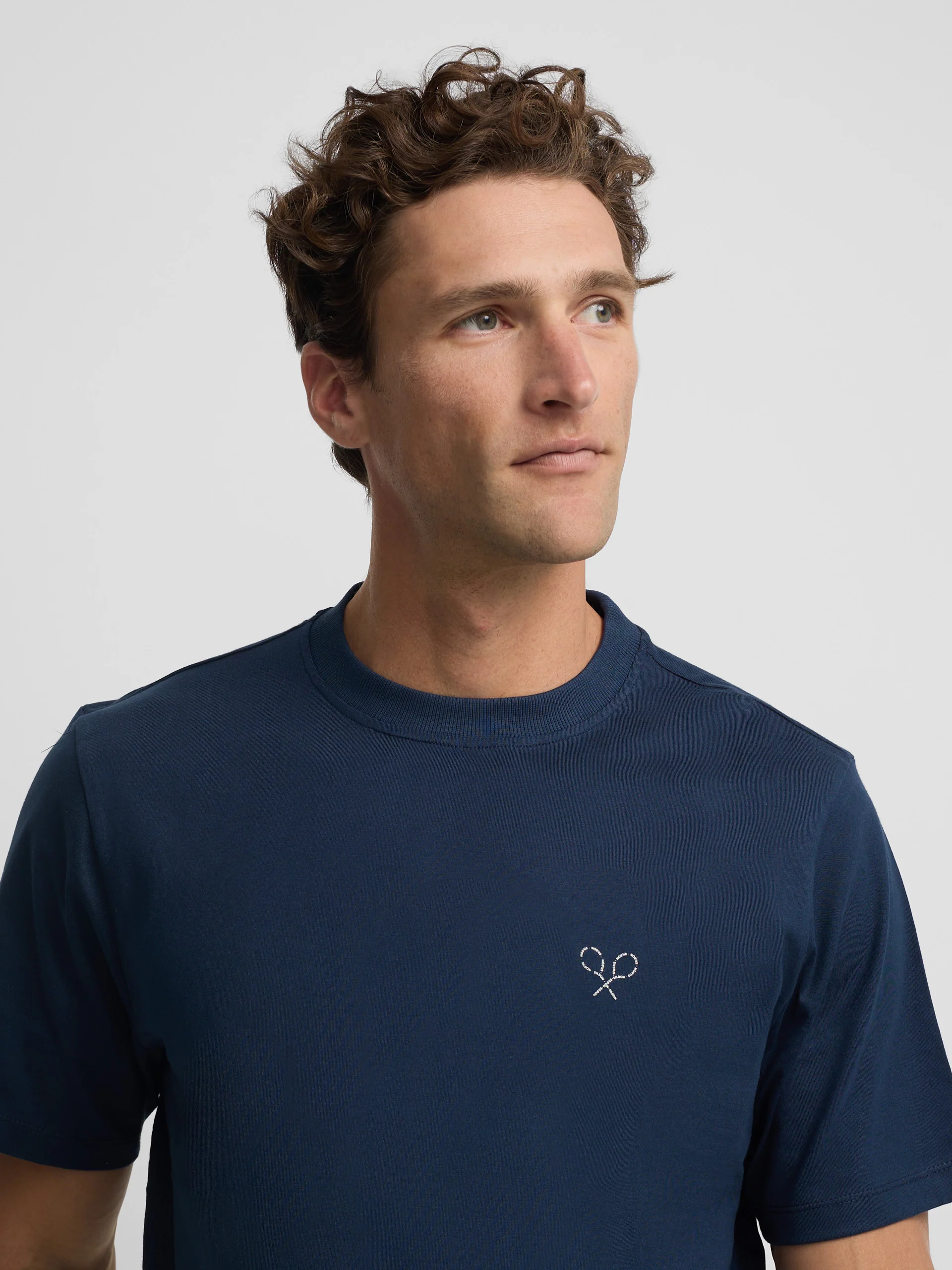 Camiseta raquetas lettering azul marino - Image 4