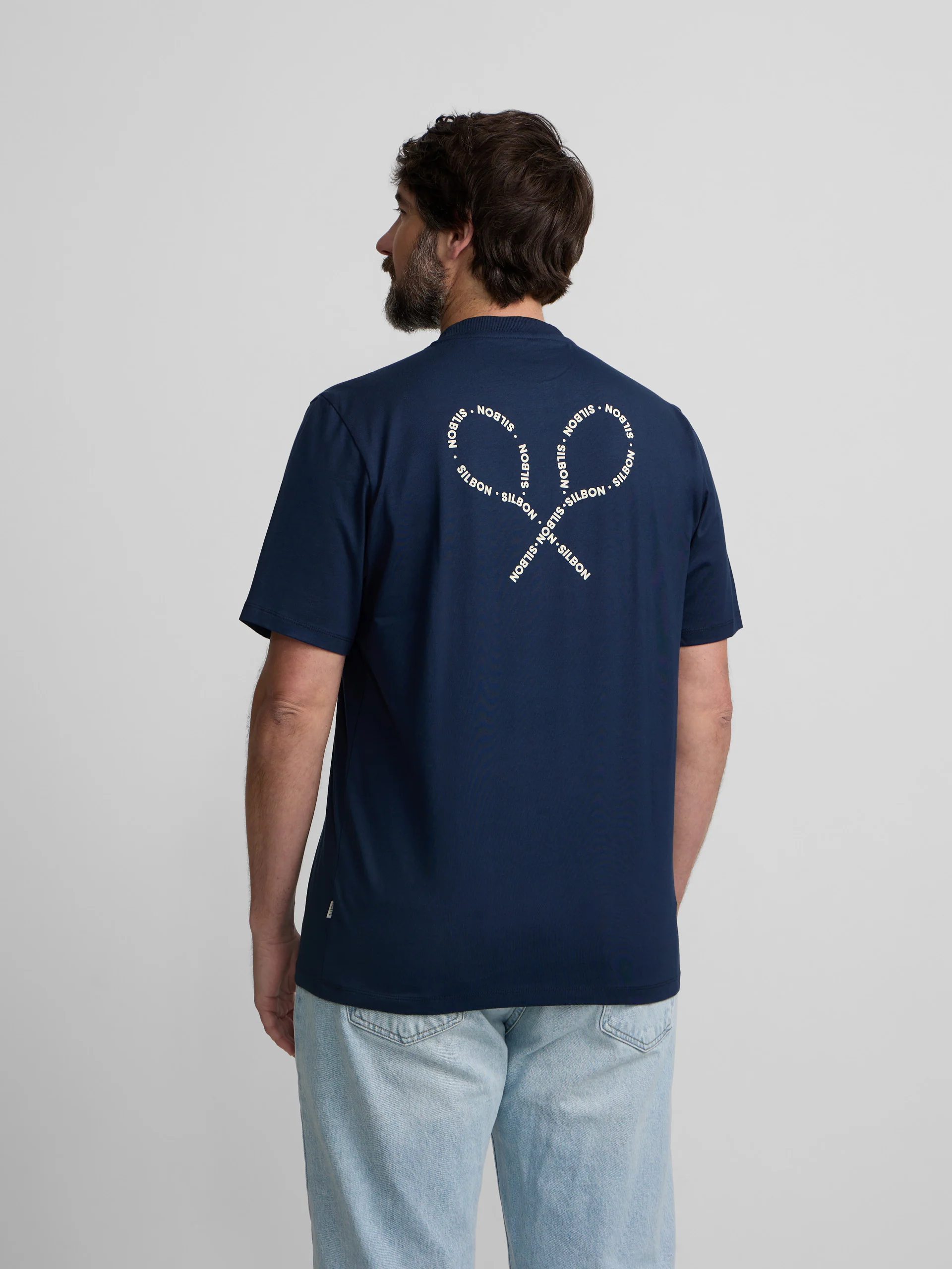 Camiseta raquetas lettering azul marino - Image 5