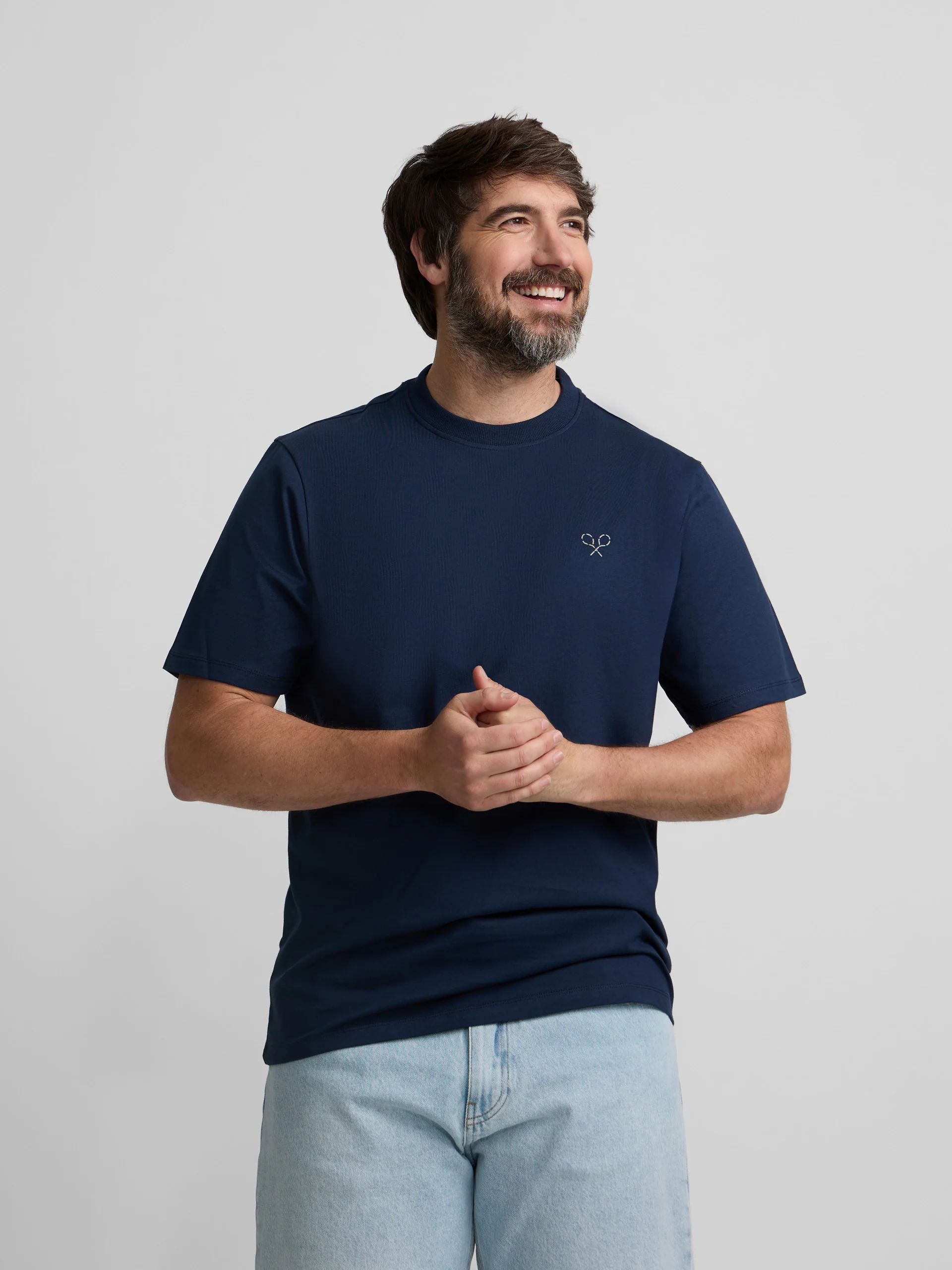 Camiseta raquetas lettering azul marino - Image 9