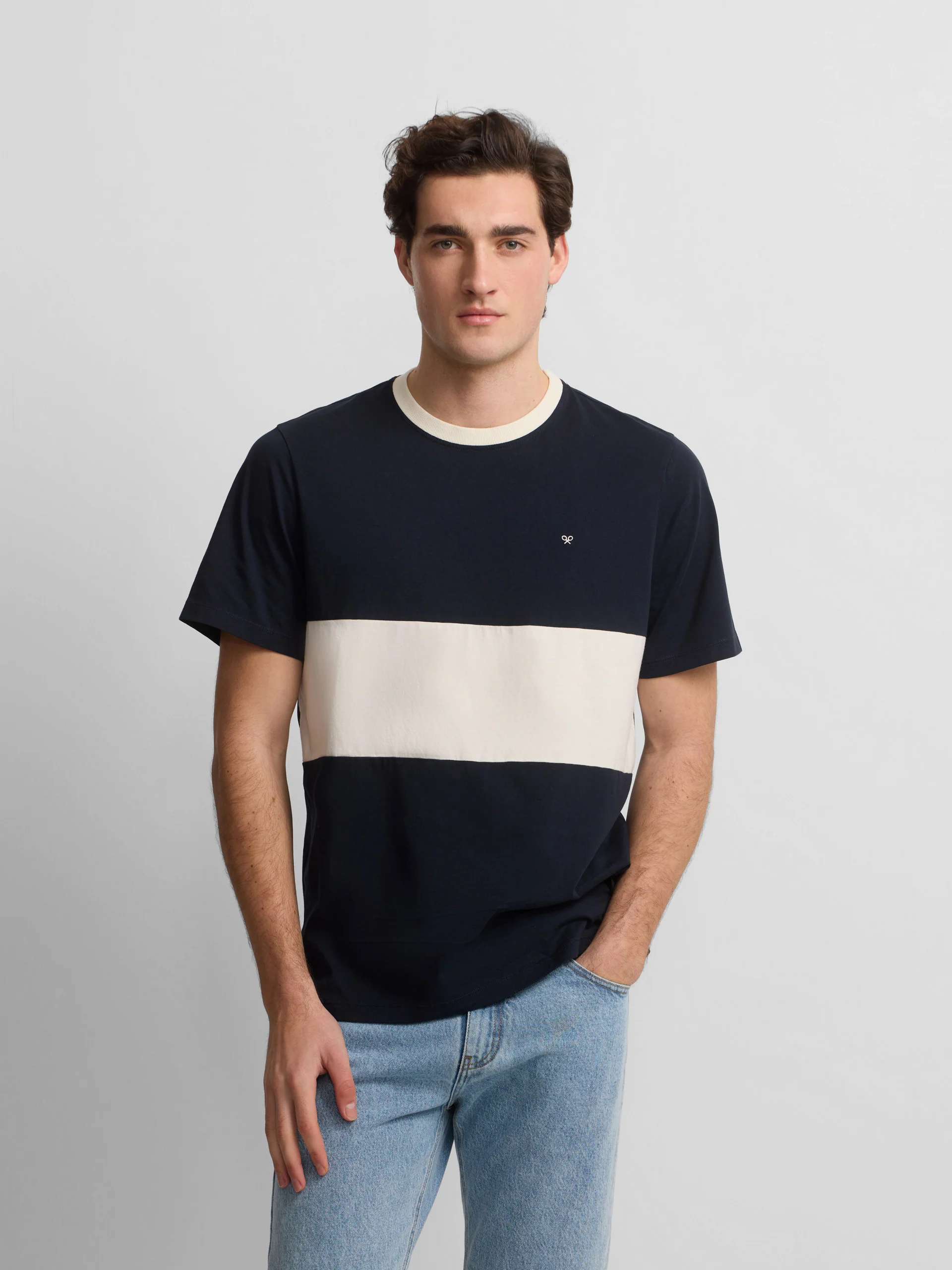 Camiseta raya horizontal cruise azul marino - Image 3