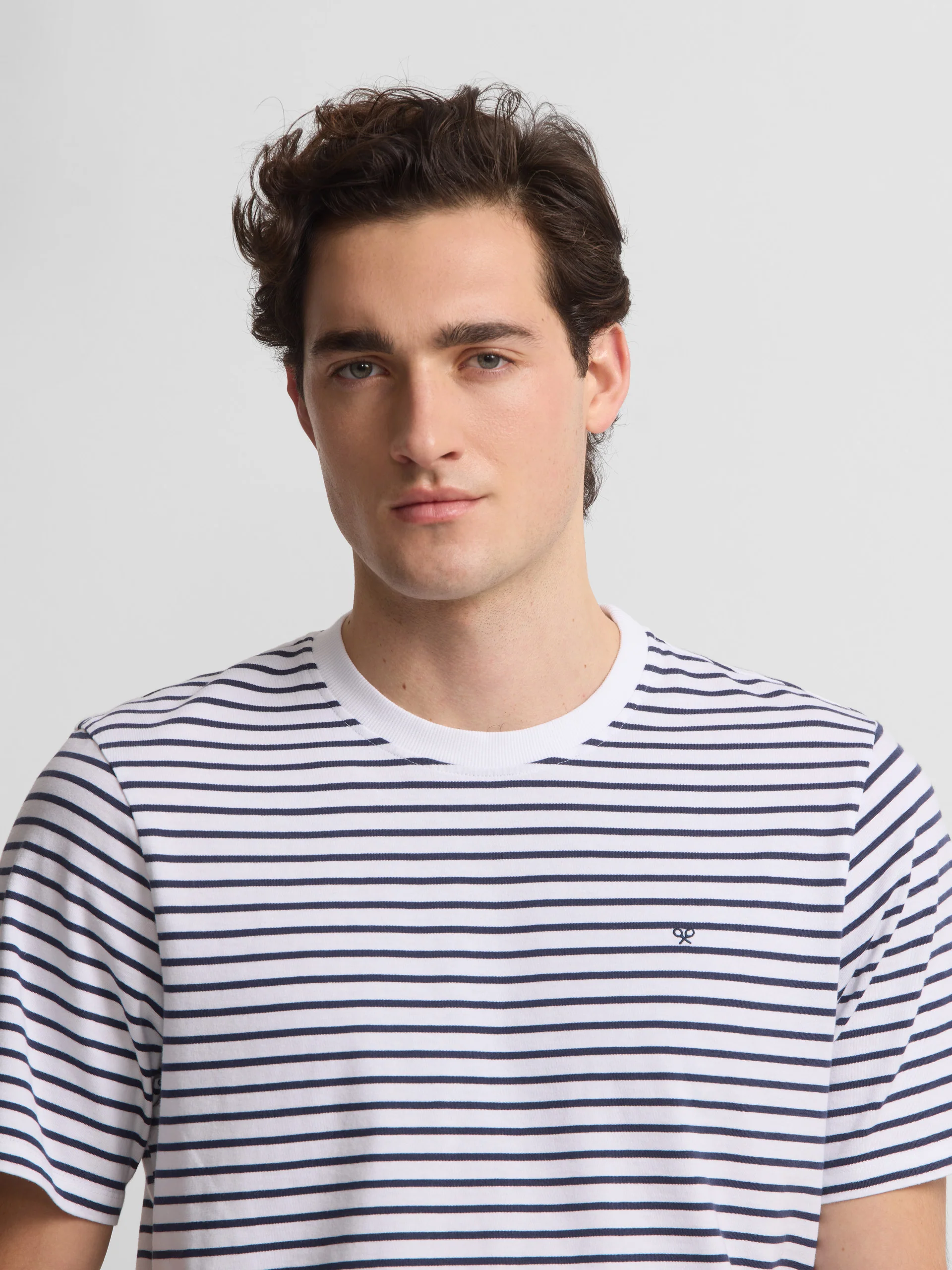 Camiseta rayas finas cruise blanca - Image 6