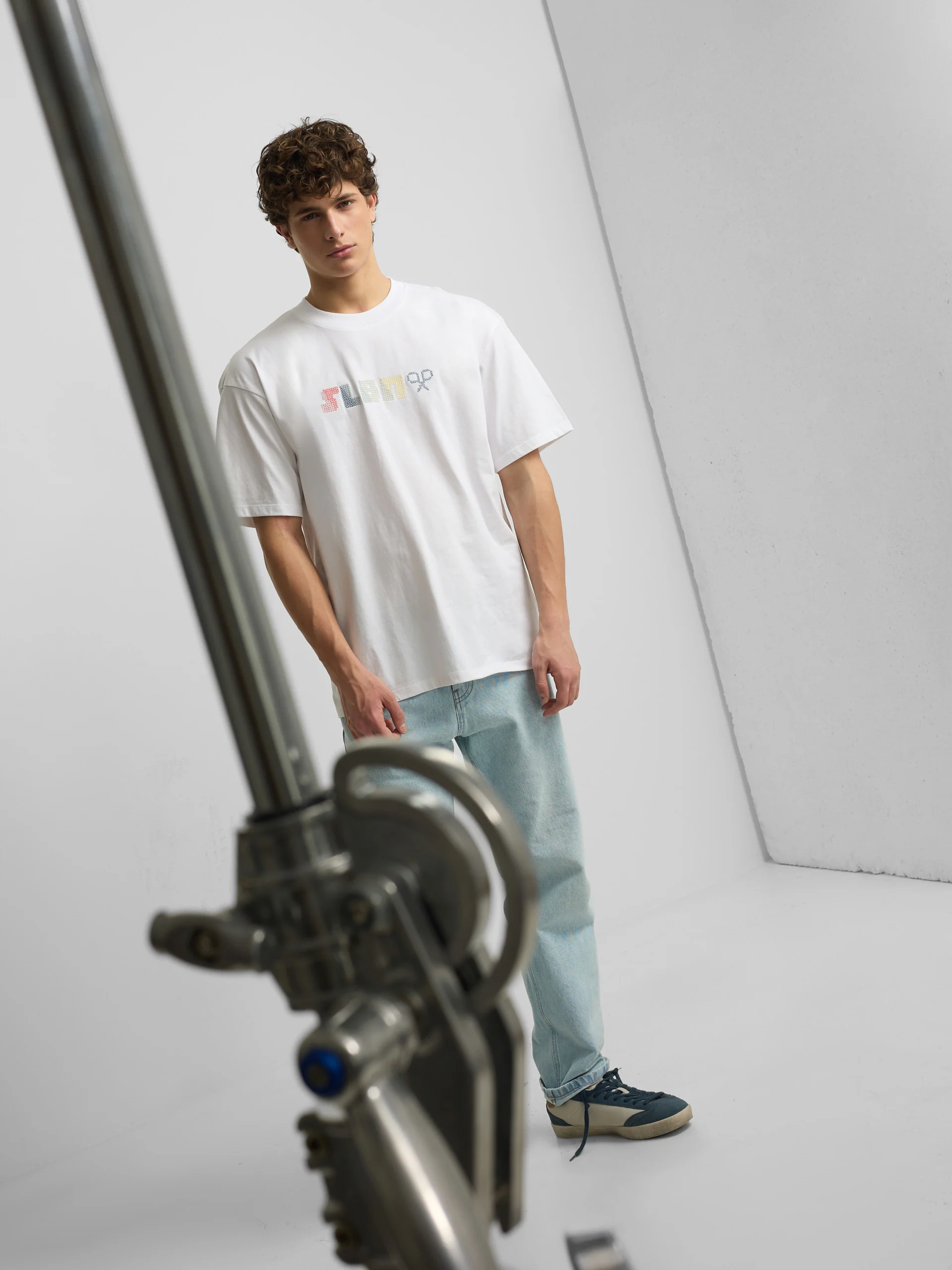 Camiseta relaxed fit slbn cross blanco - Image 3