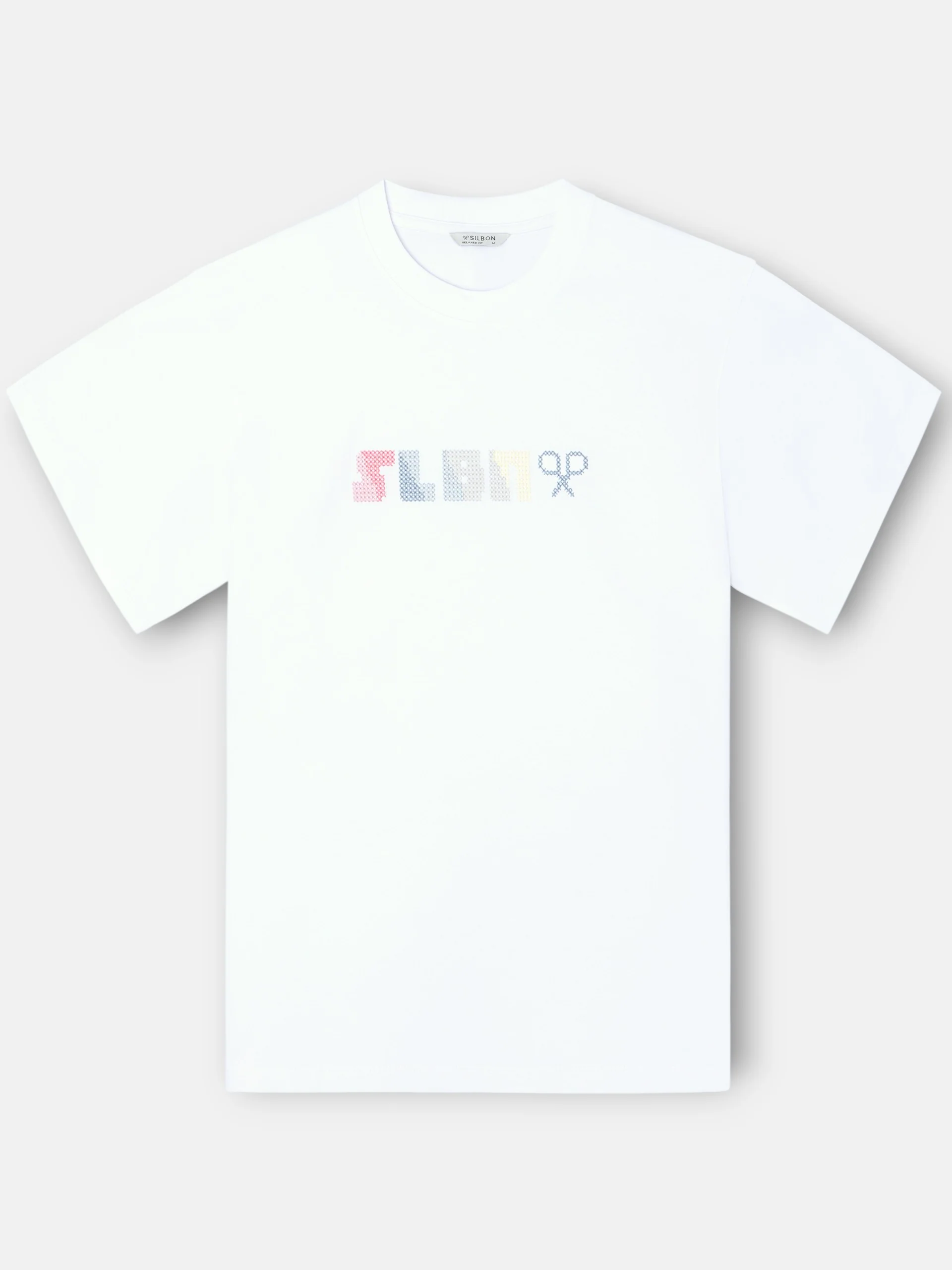Camiseta relaxed fit slbn cross blanco - Image 5