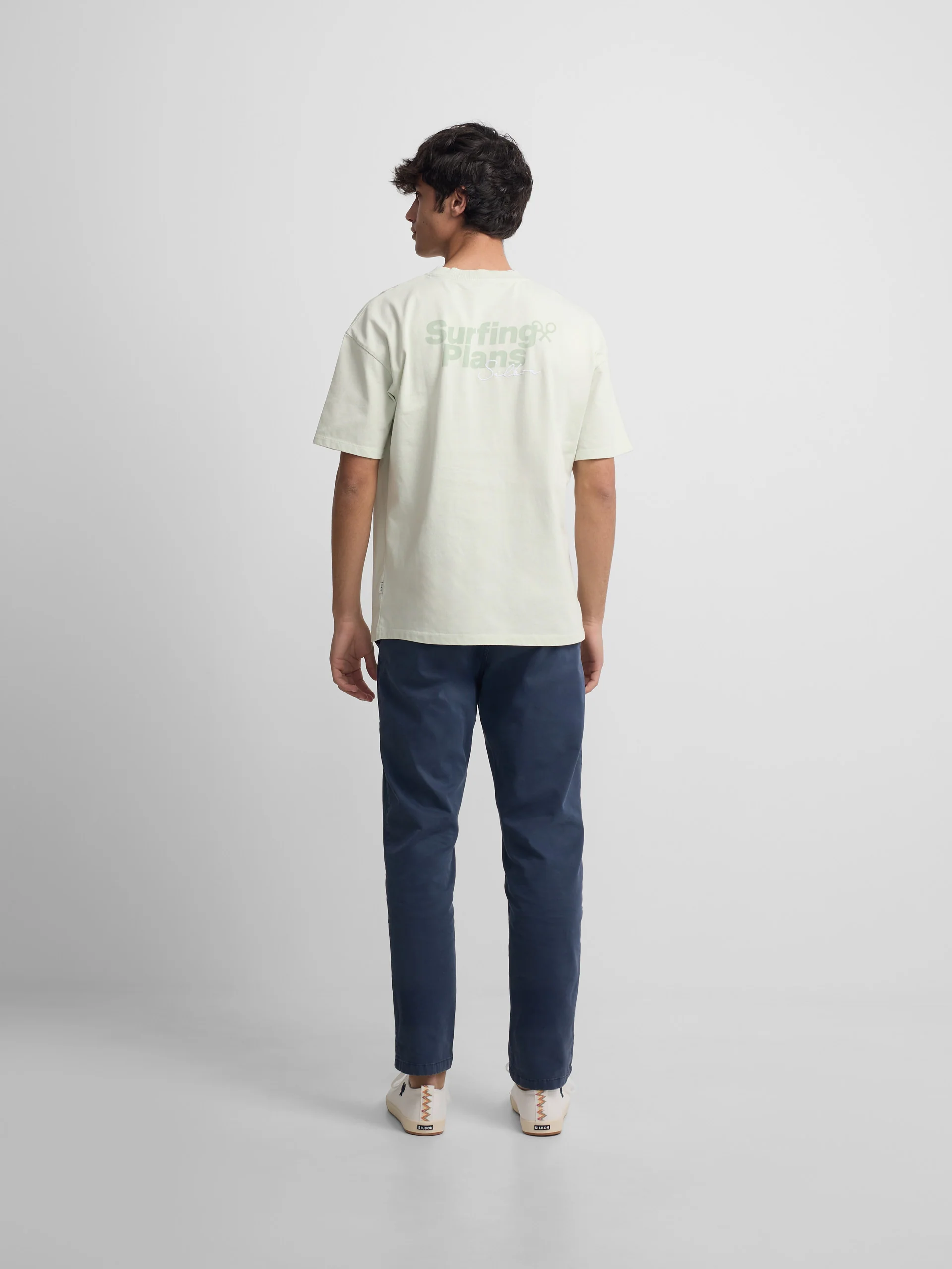 Camiseta relaxed fit surfing plans verde claro - Image 4