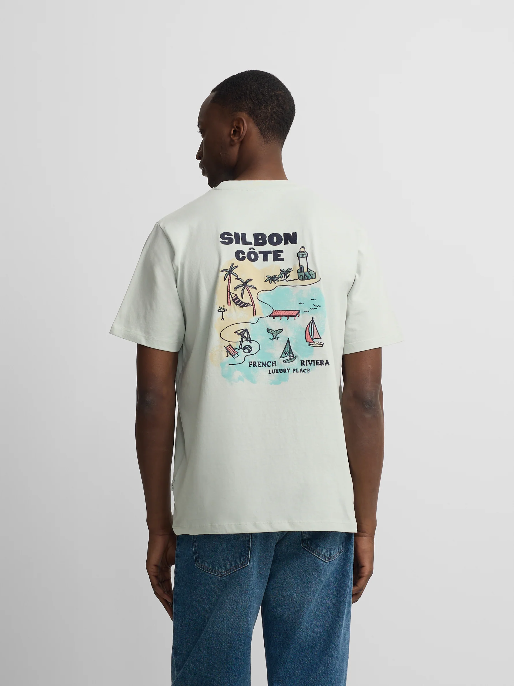 Camiseta Silbon cote aguamarina