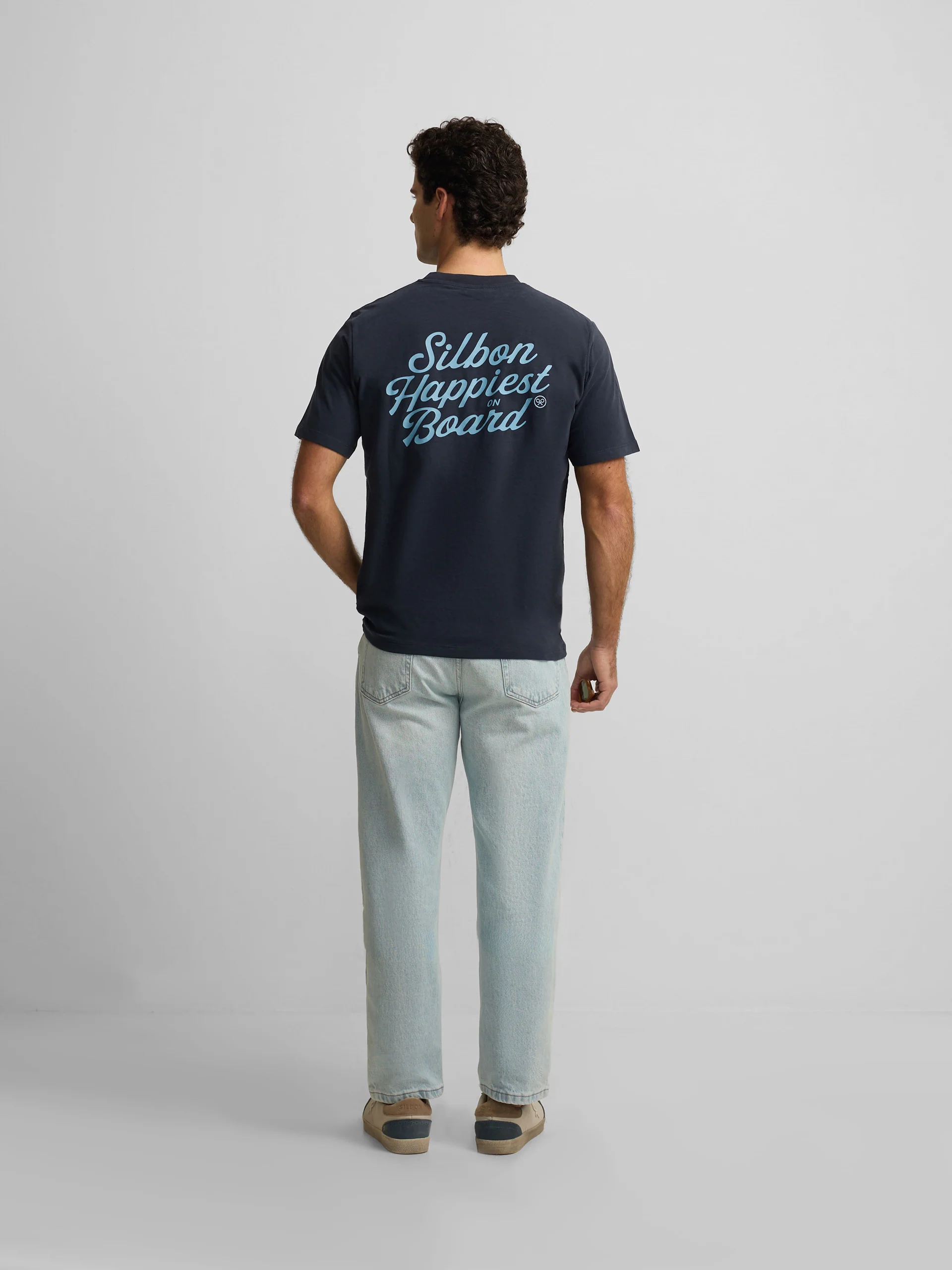 Camiseta Silbon happiest azul marino - Image 3