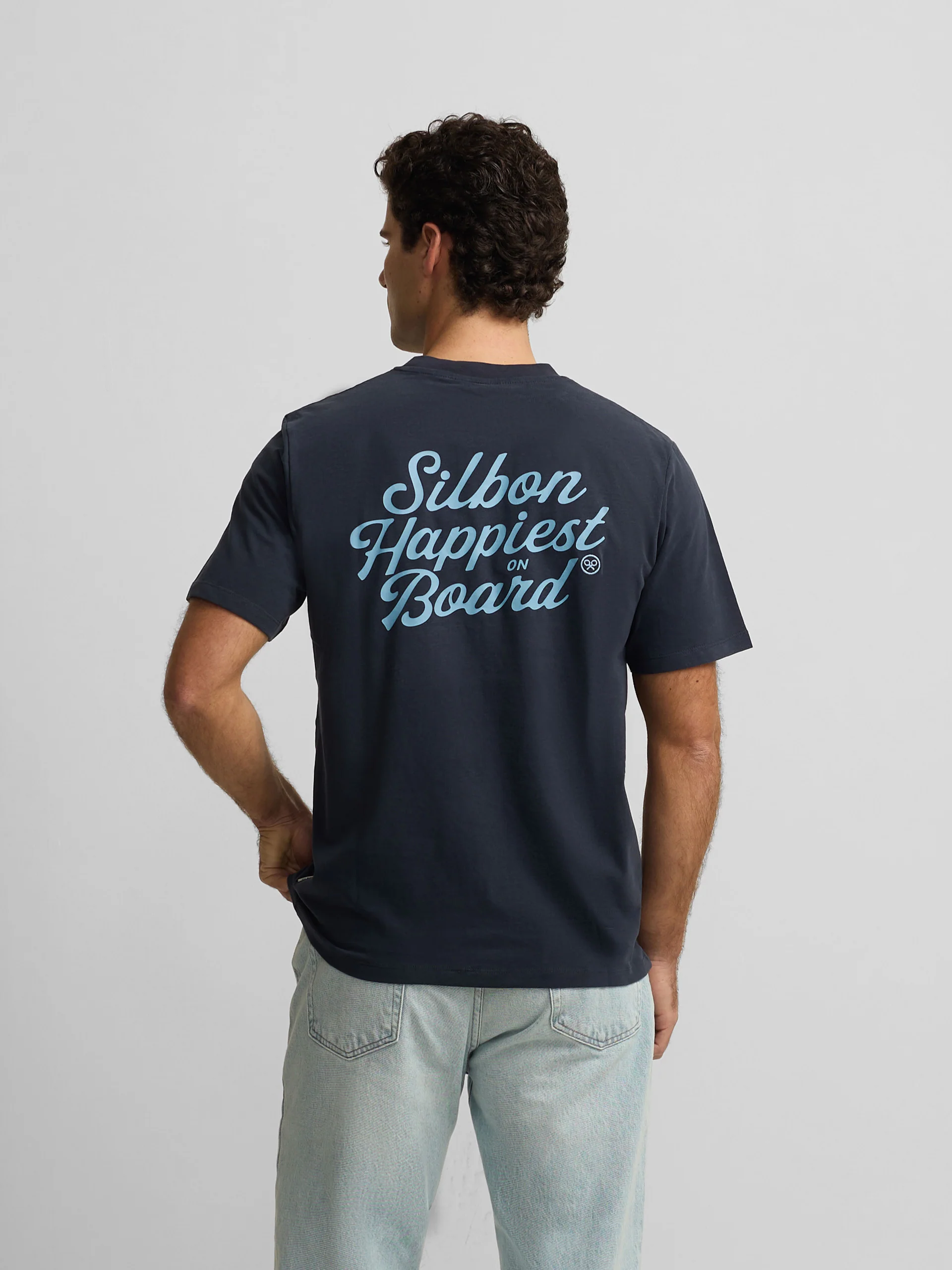 Camiseta Silbon happiest azul marino - Image 6