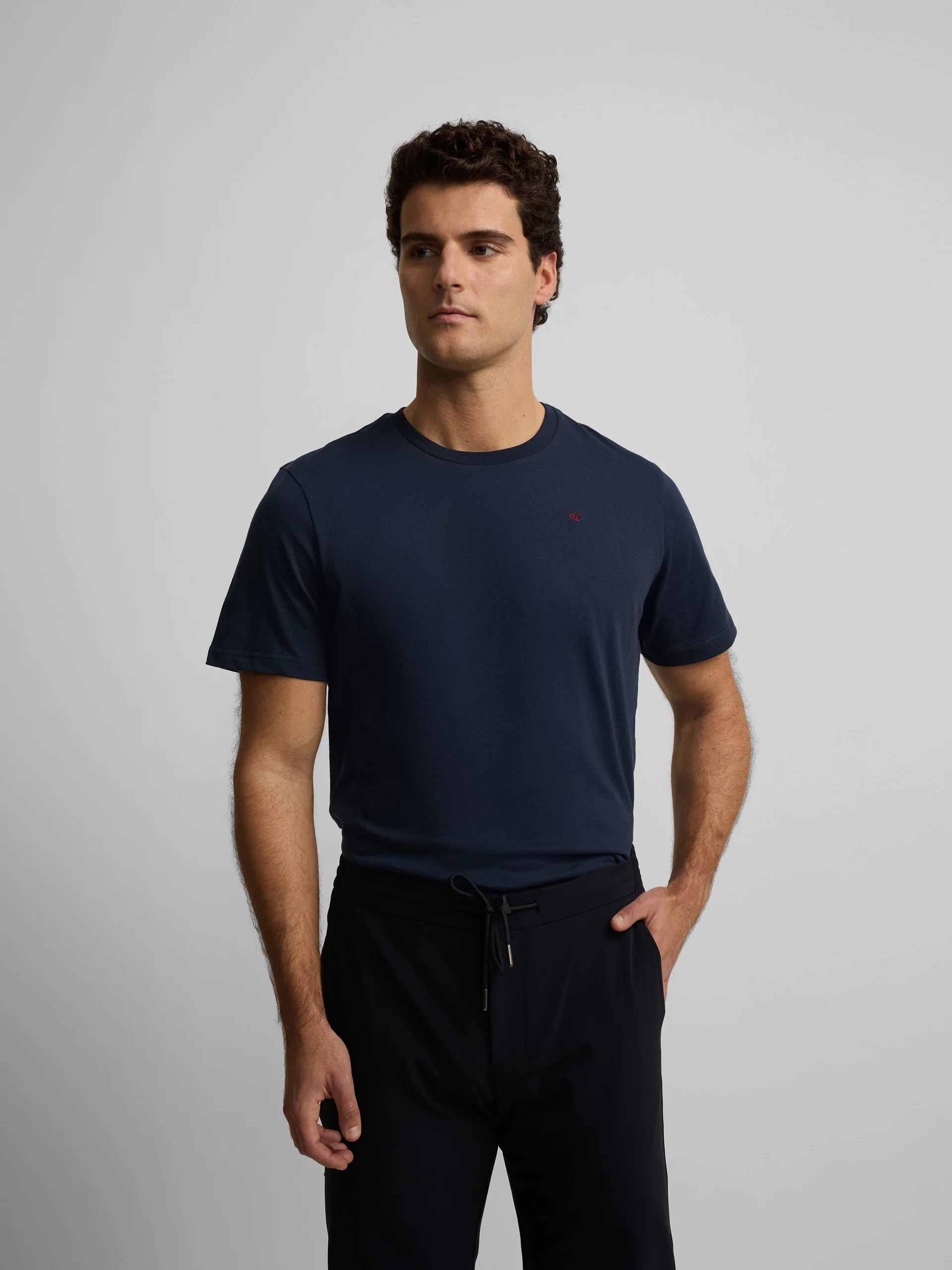 Camiseta silbon minilogo azul marino - Image 4