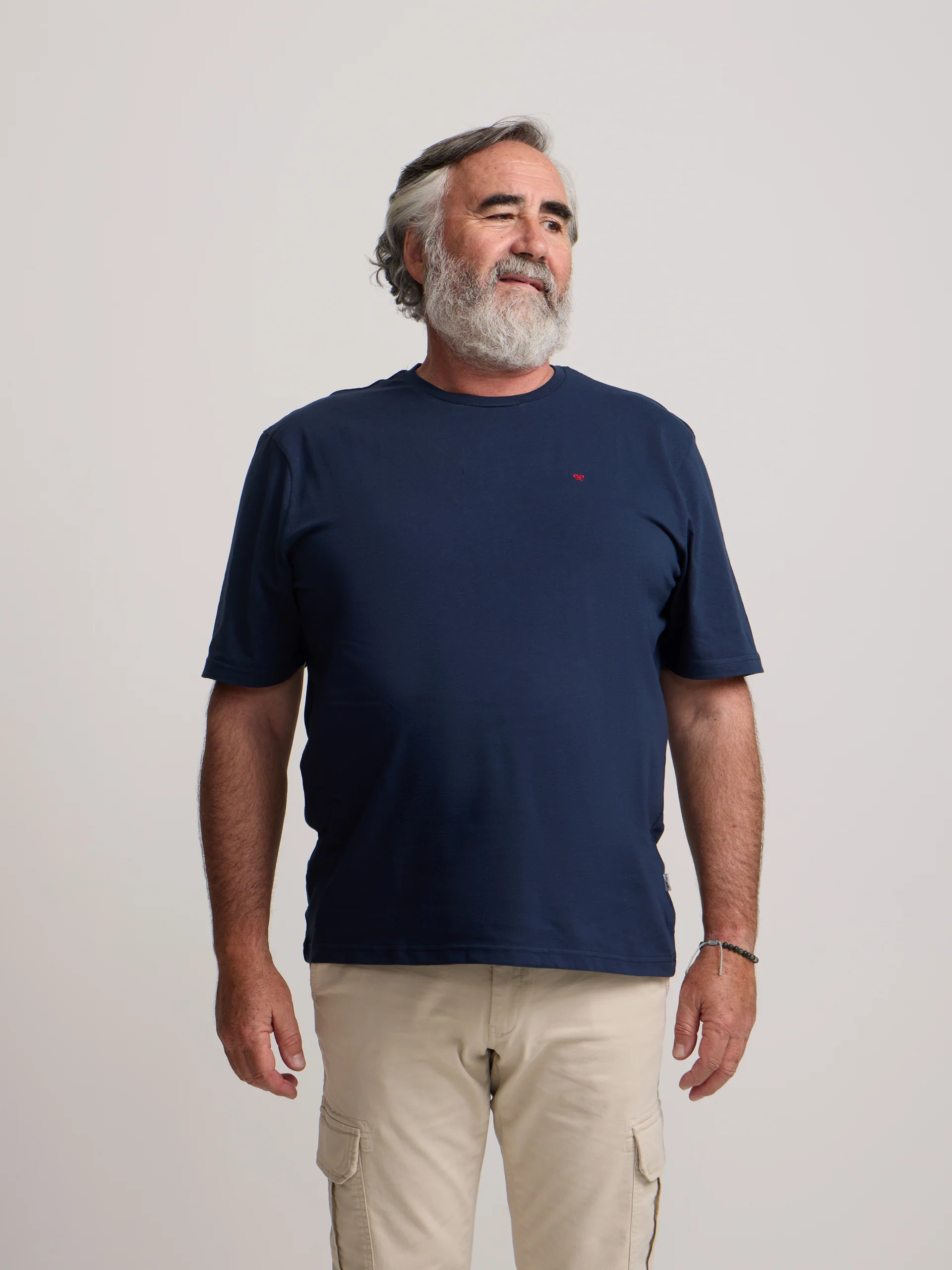 Camiseta silbon minilogo azul marino - Image 5