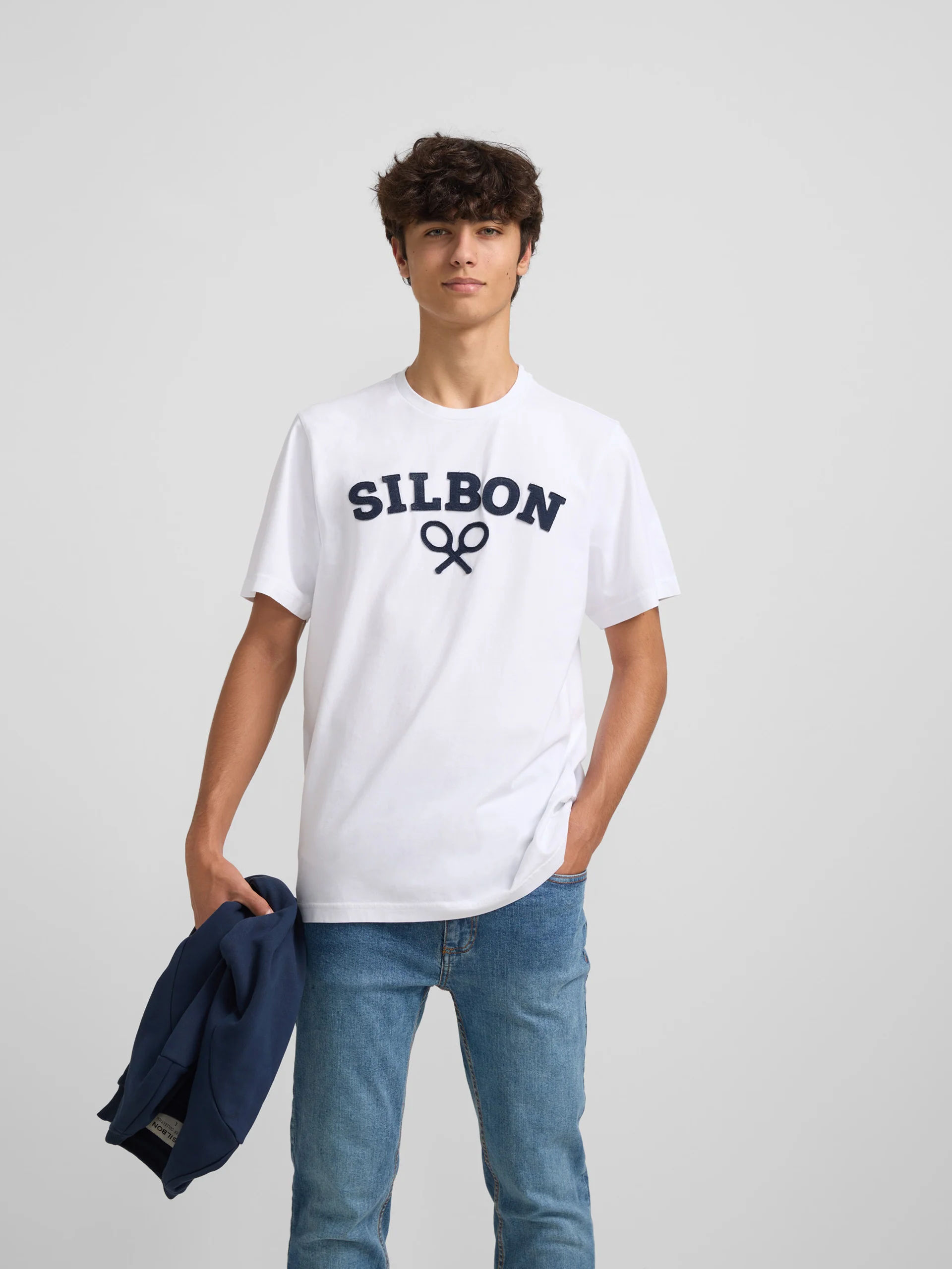 Camiseta silbon raqueta media blanca - Image 3