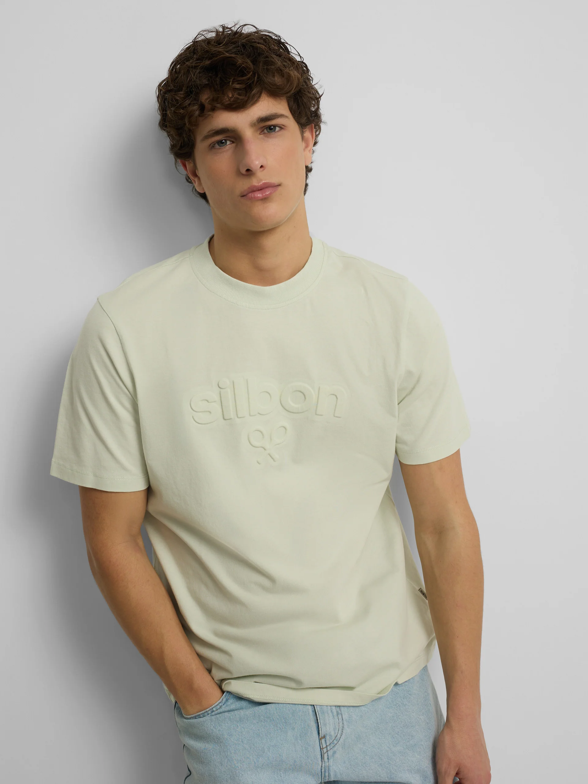 Camiseta Silbon relieve tono verde claro - Image 3