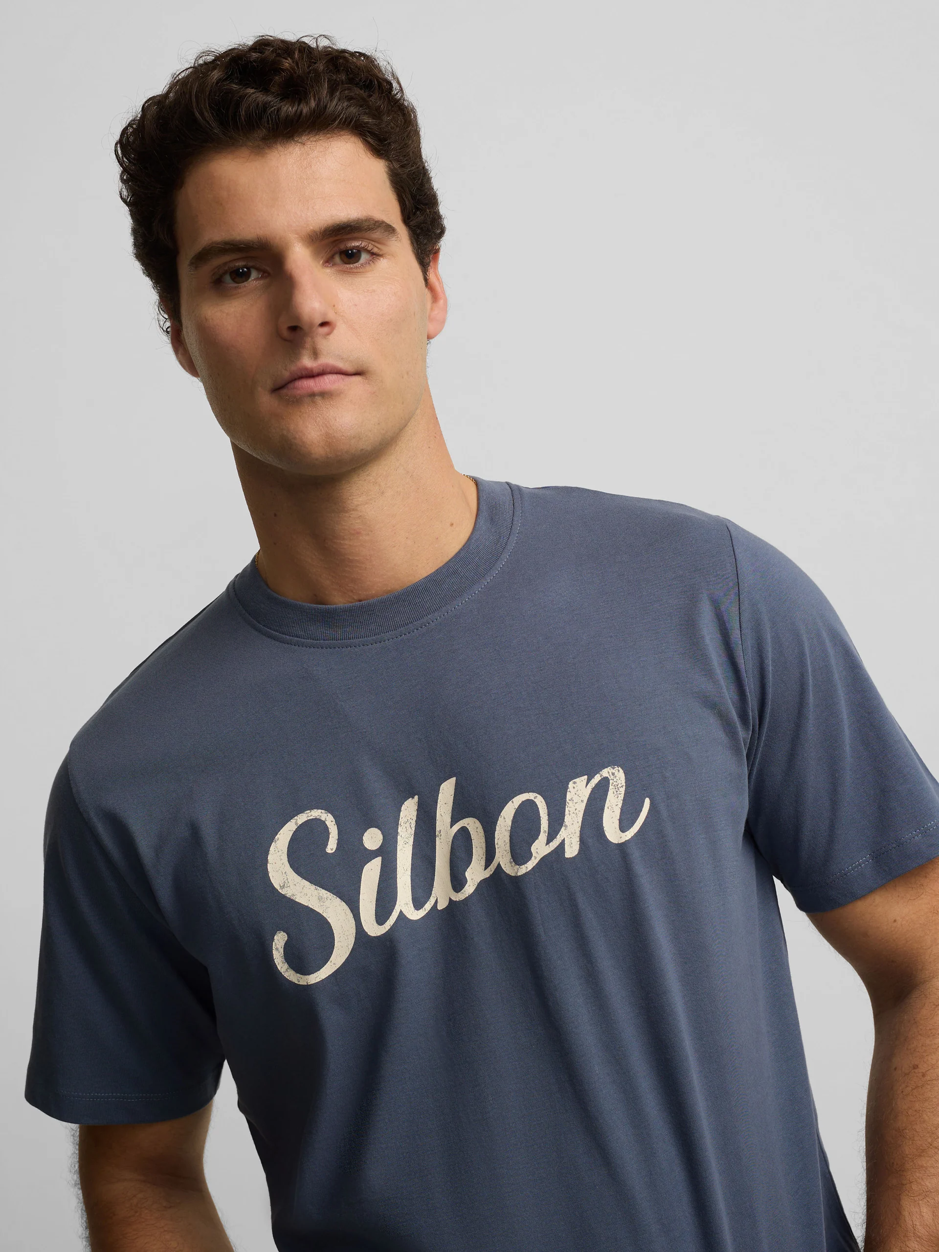 Camiseta Silbon vintage azul indigo - Image 6