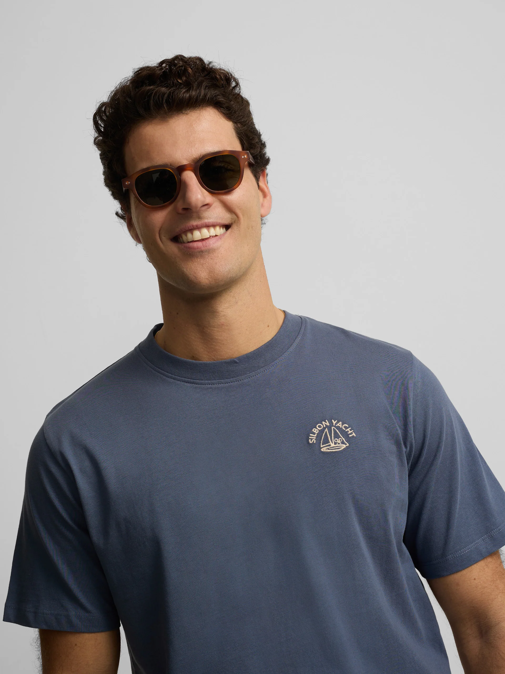 Camiseta Silbon Yacht azul indigo - Image 4
