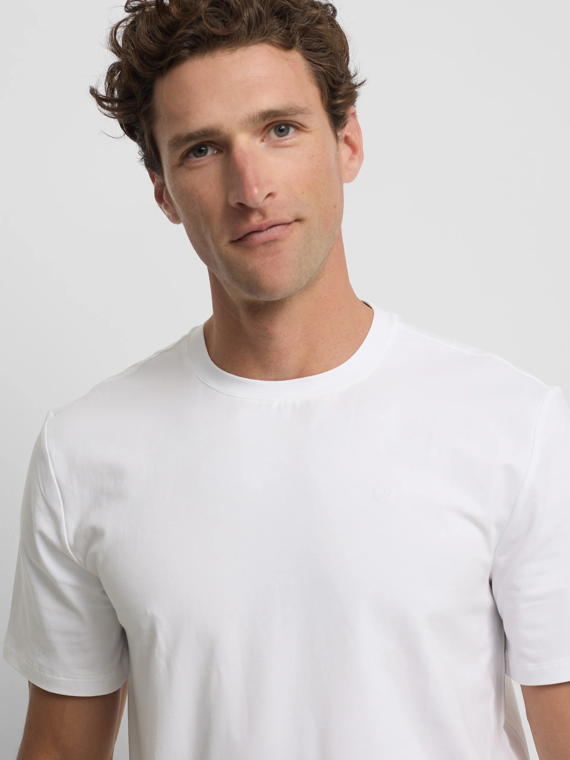 Camiseta slim fit business blanca - Image 3