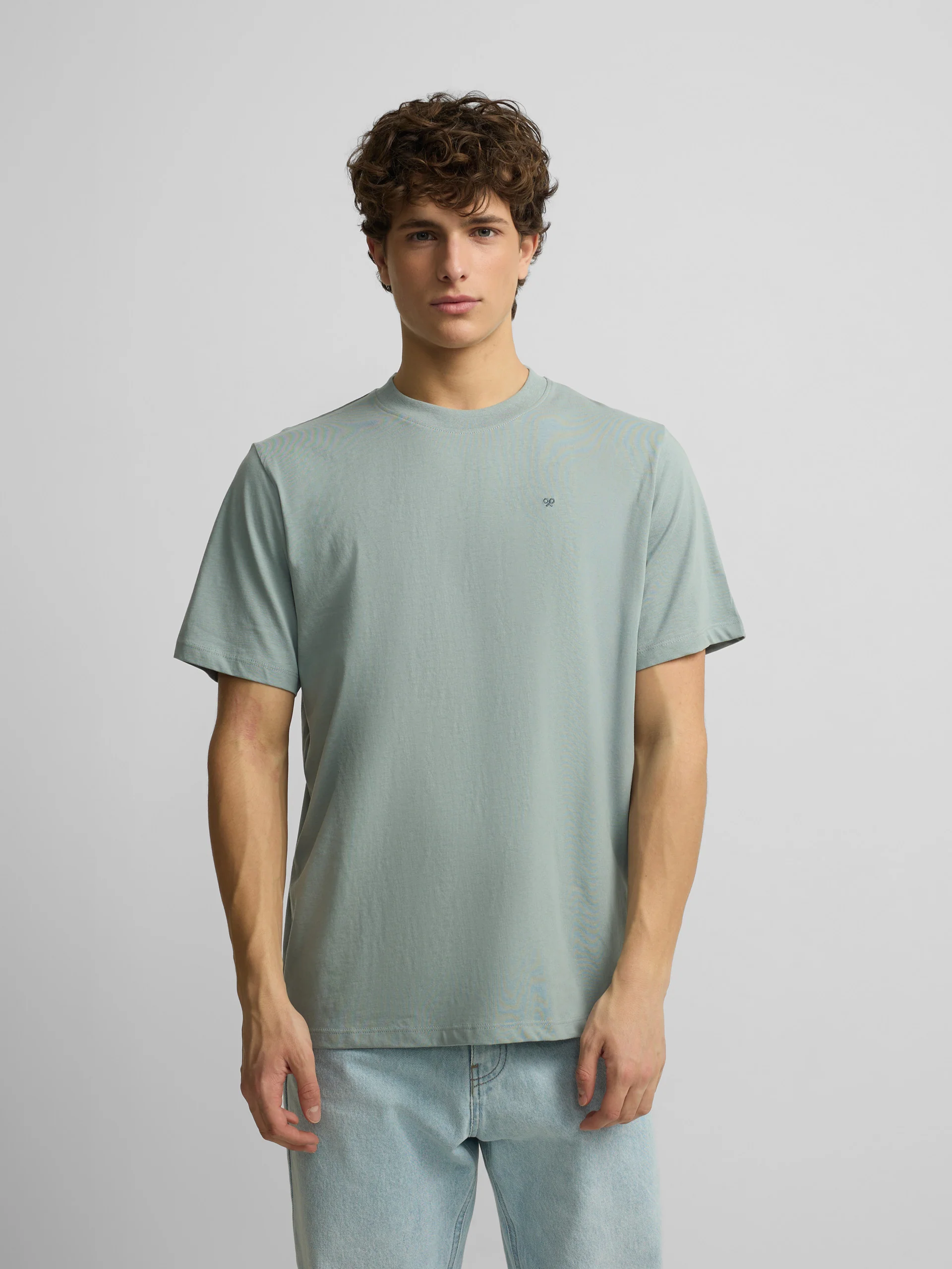 Camiseta slow summer verde gris - Image 3