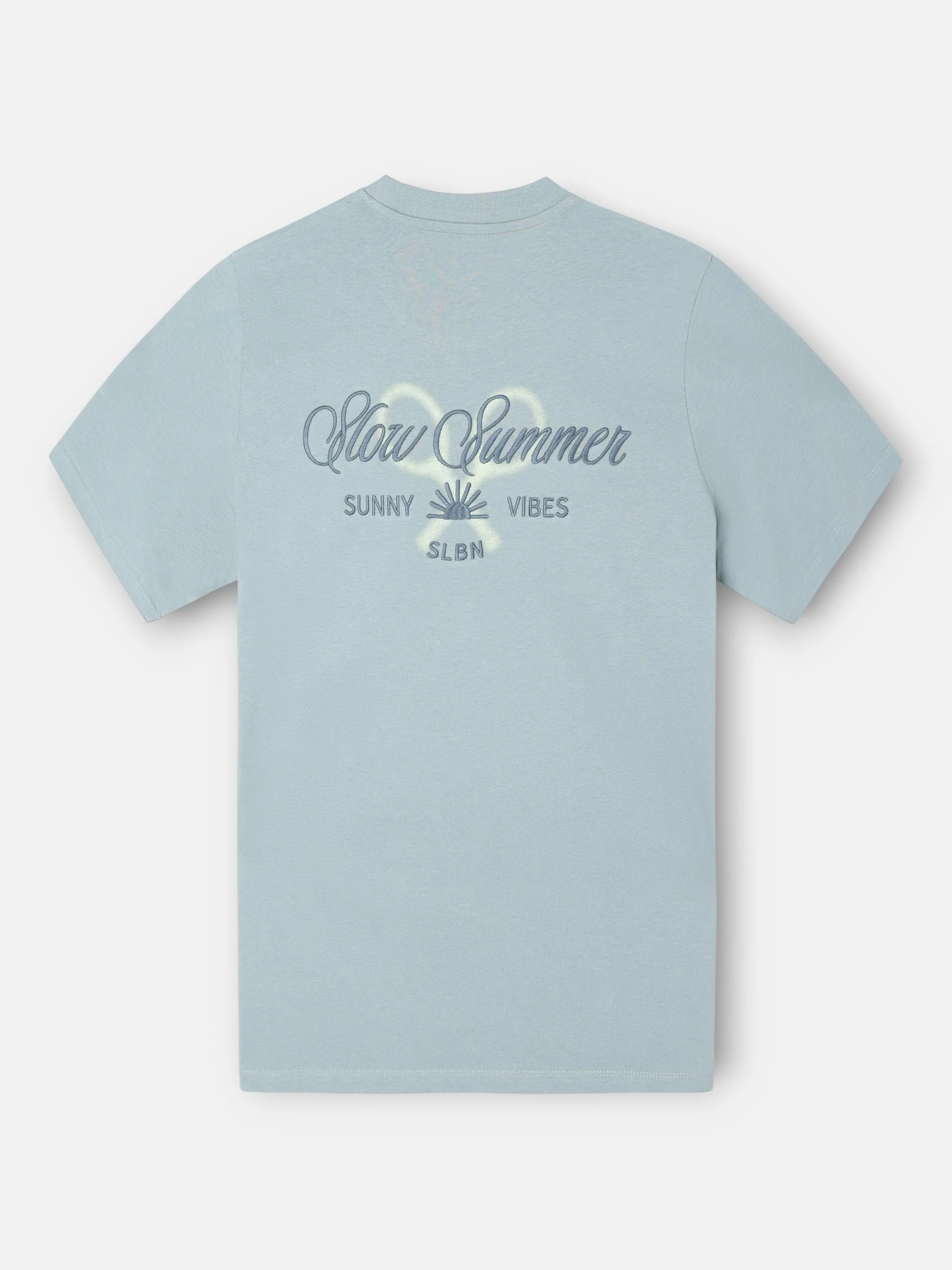 Camiseta slow summer verde gris - Image 5