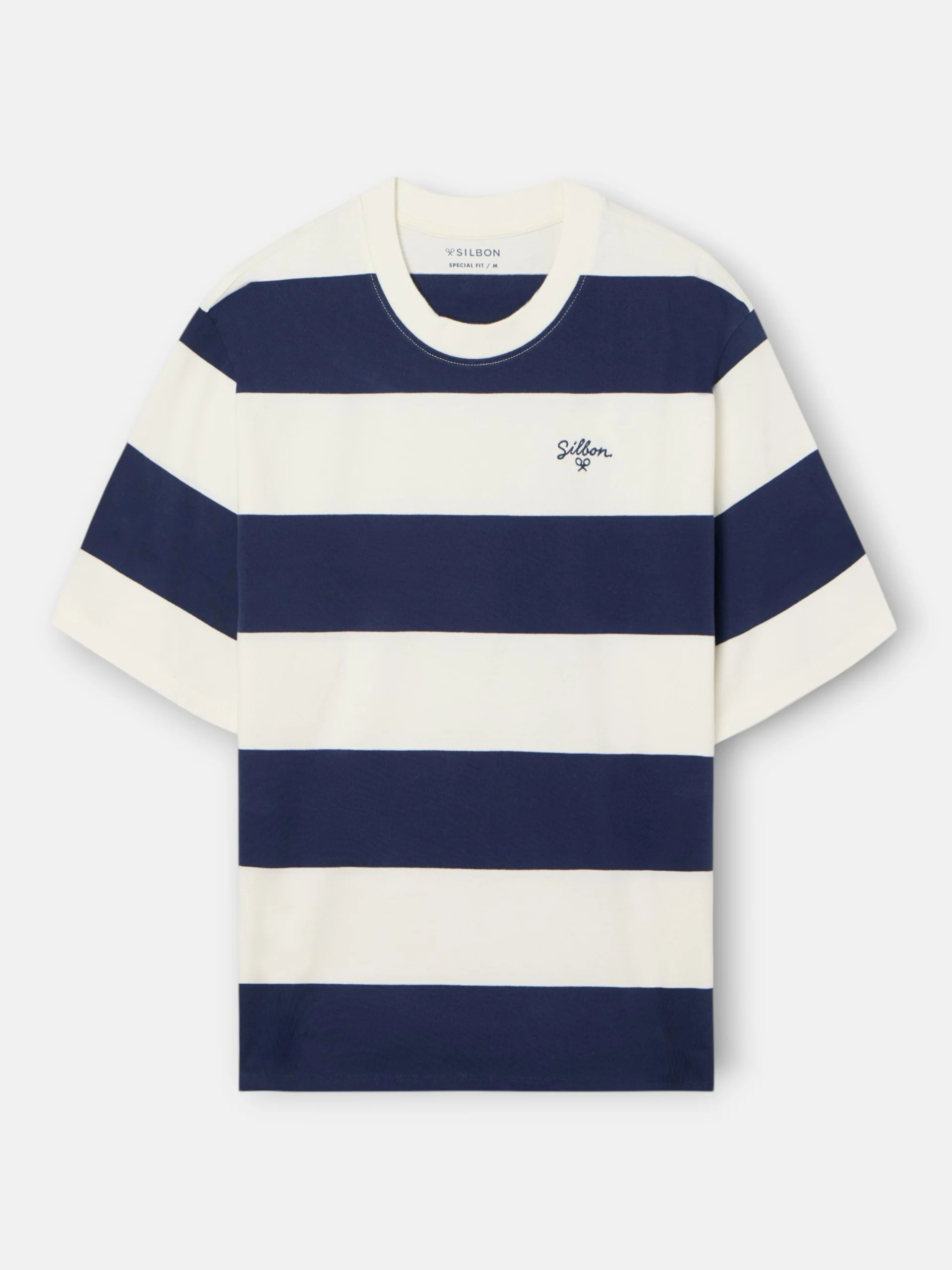 Camiseta special fit raya ancha marino