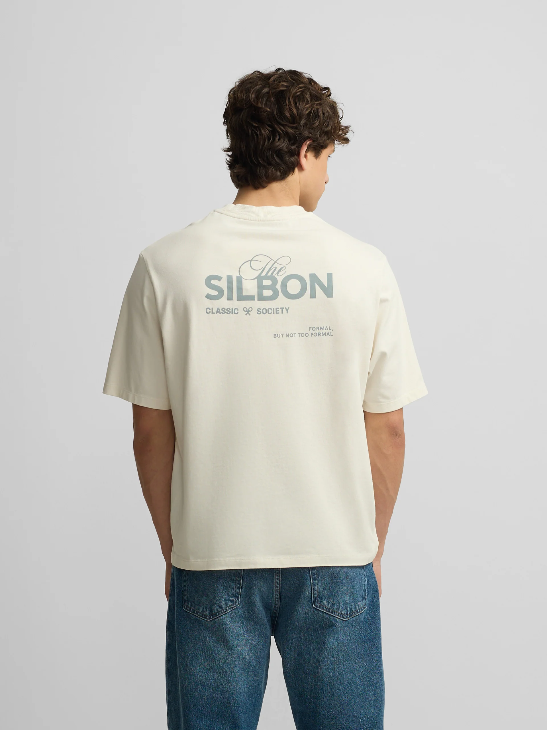 Camiseta special fit Silbon classic society crema - Image 3