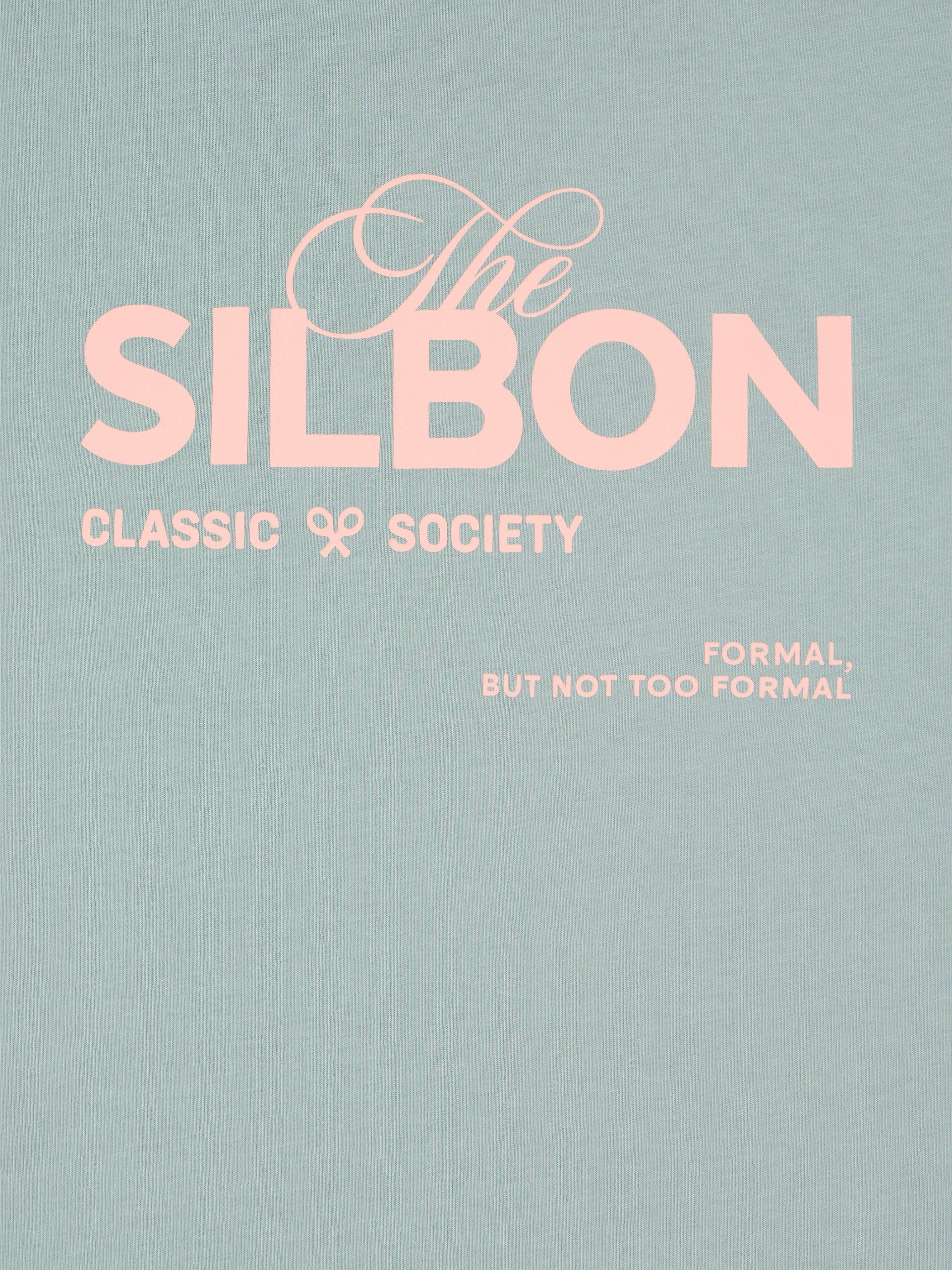 Camiseta special fit Silbon classic society verde gris - Image 6